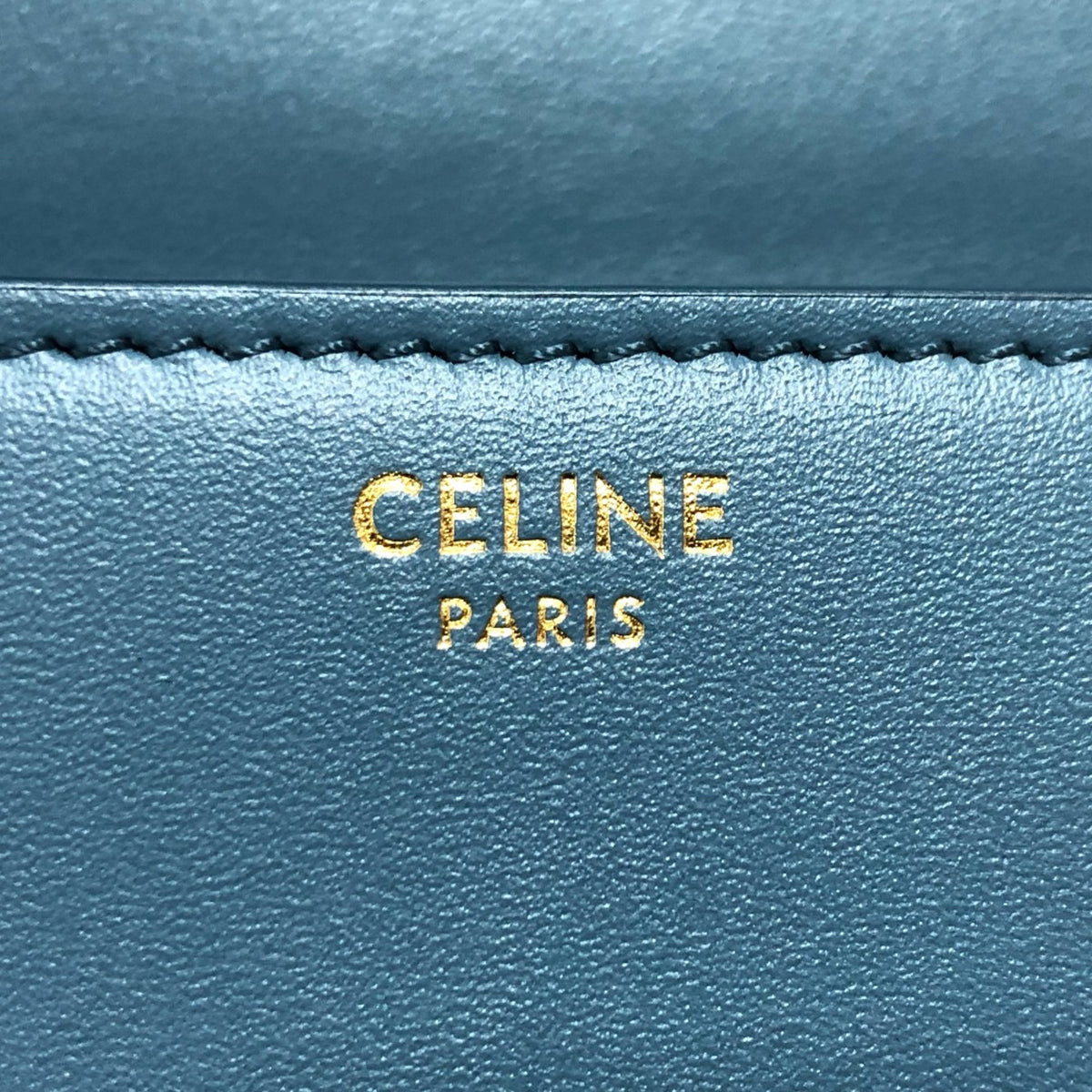 Celine Blue Leather Shoulder Bag (Pre-Owned)