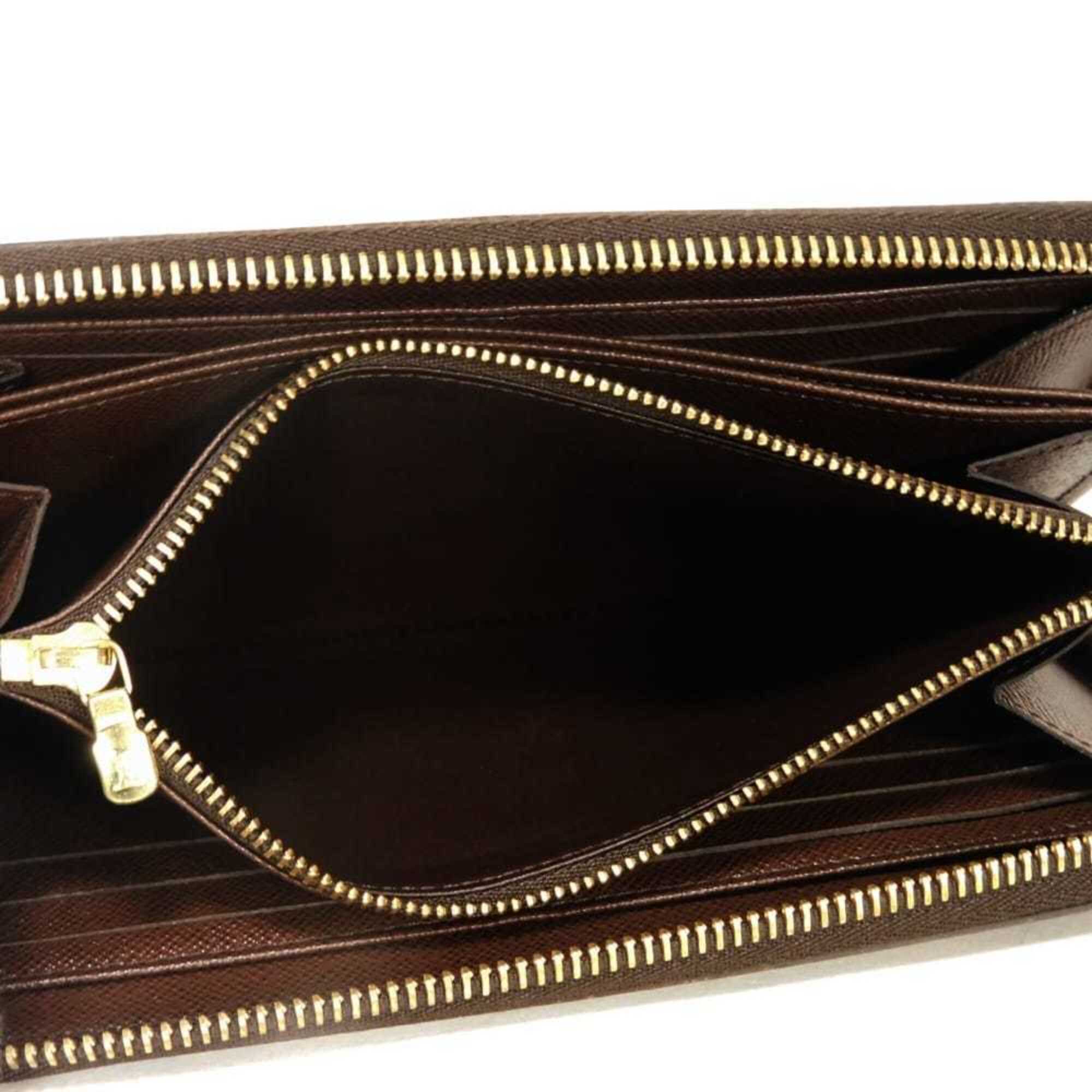 Louis Vuitton Brown Damier Canvas Ebene Damier Canvas Leather Long Wallet (Bi-Fold) (Pre-Owned)