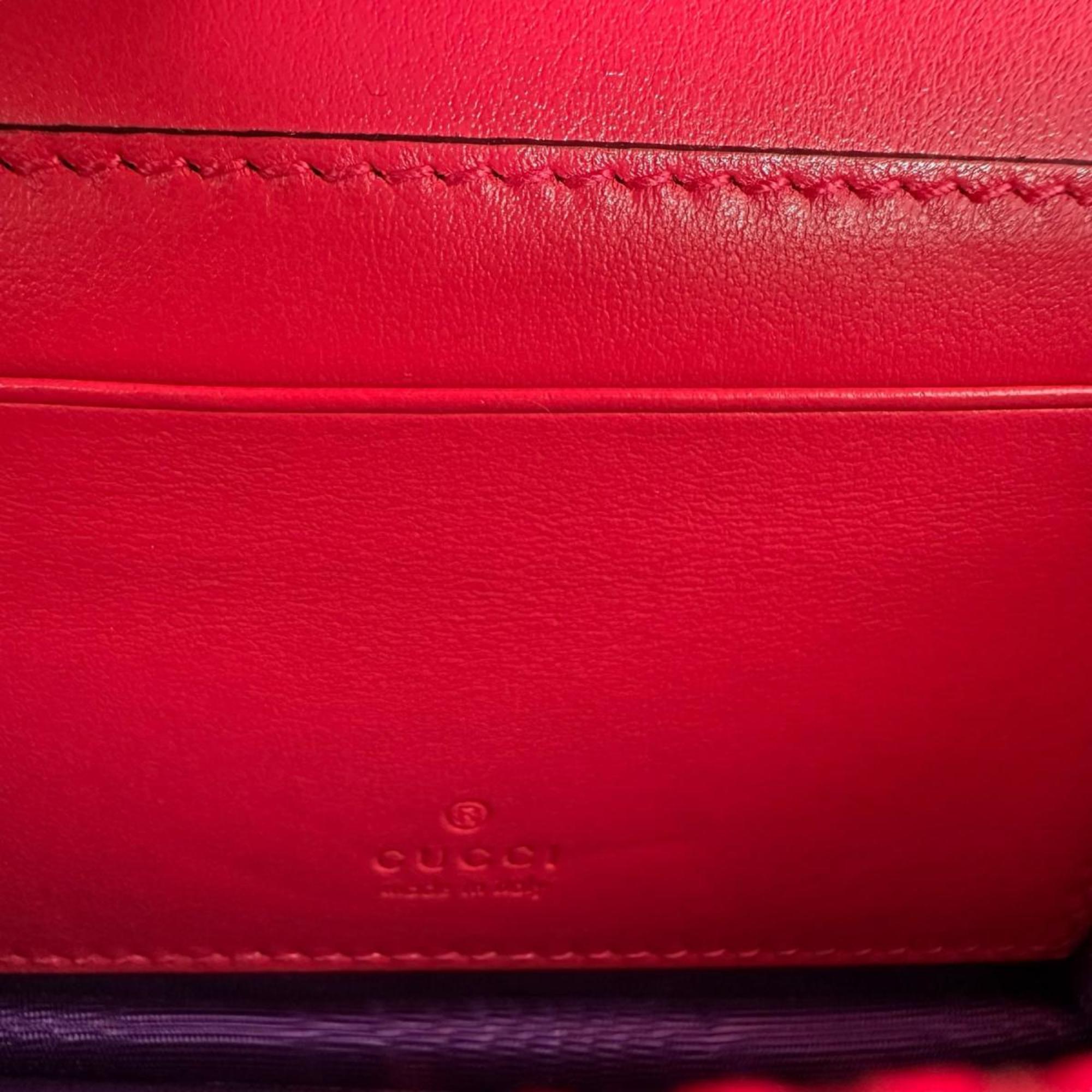 Gucci Pink Nylon Leather Handbag (Pre-Owned)