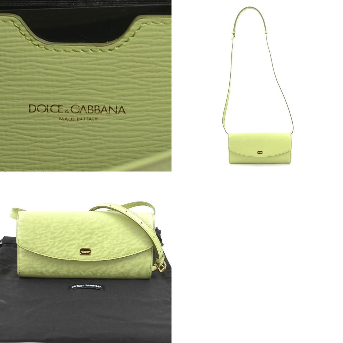 Dolce & Gabbana Light Green Leather Shoulder Bag (Pre-Owned)