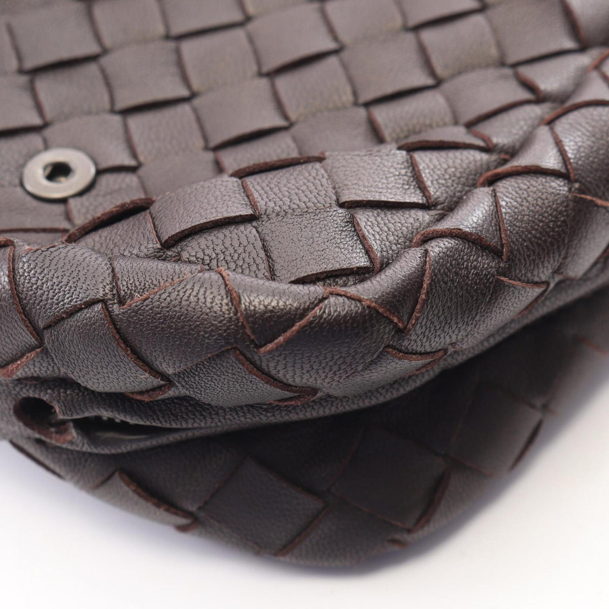 Bottega Veneta Brown Intrecciato Handbag Shoulder Bag (Pre-Owned)