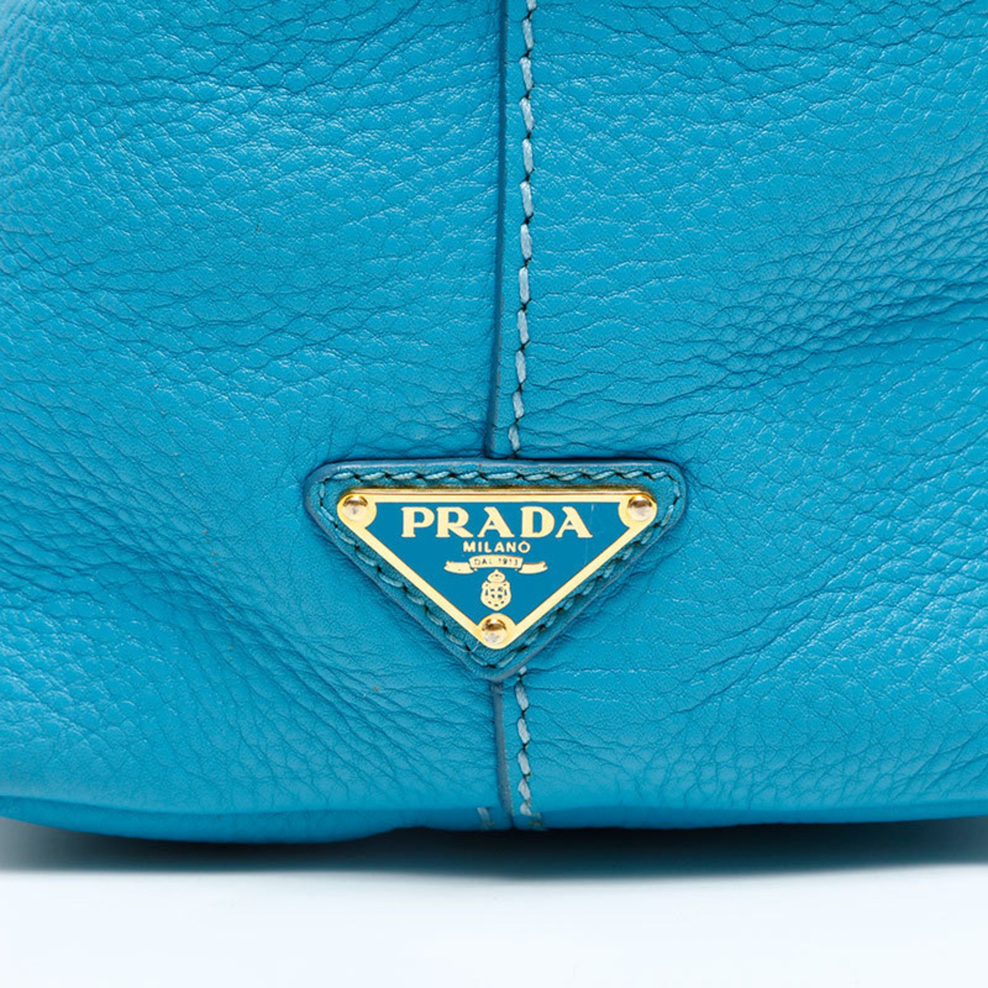 Prada Blue Leather Handbag (Pre-Owned)