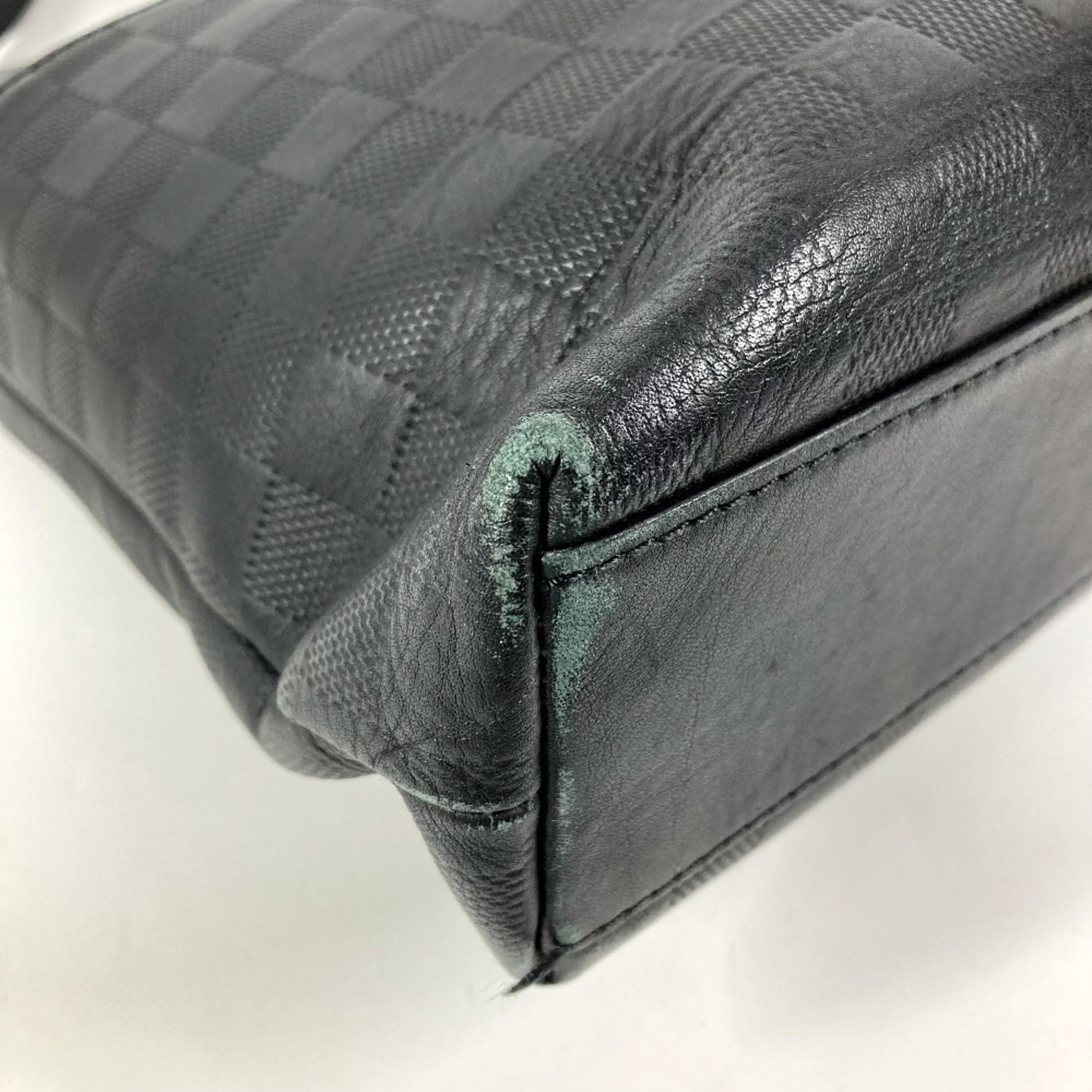 Louis Vuitton Black Onyx Damier Infini Leather Briefcase Handbag Shoulder Bag Tote Bag (Pre-Owned)