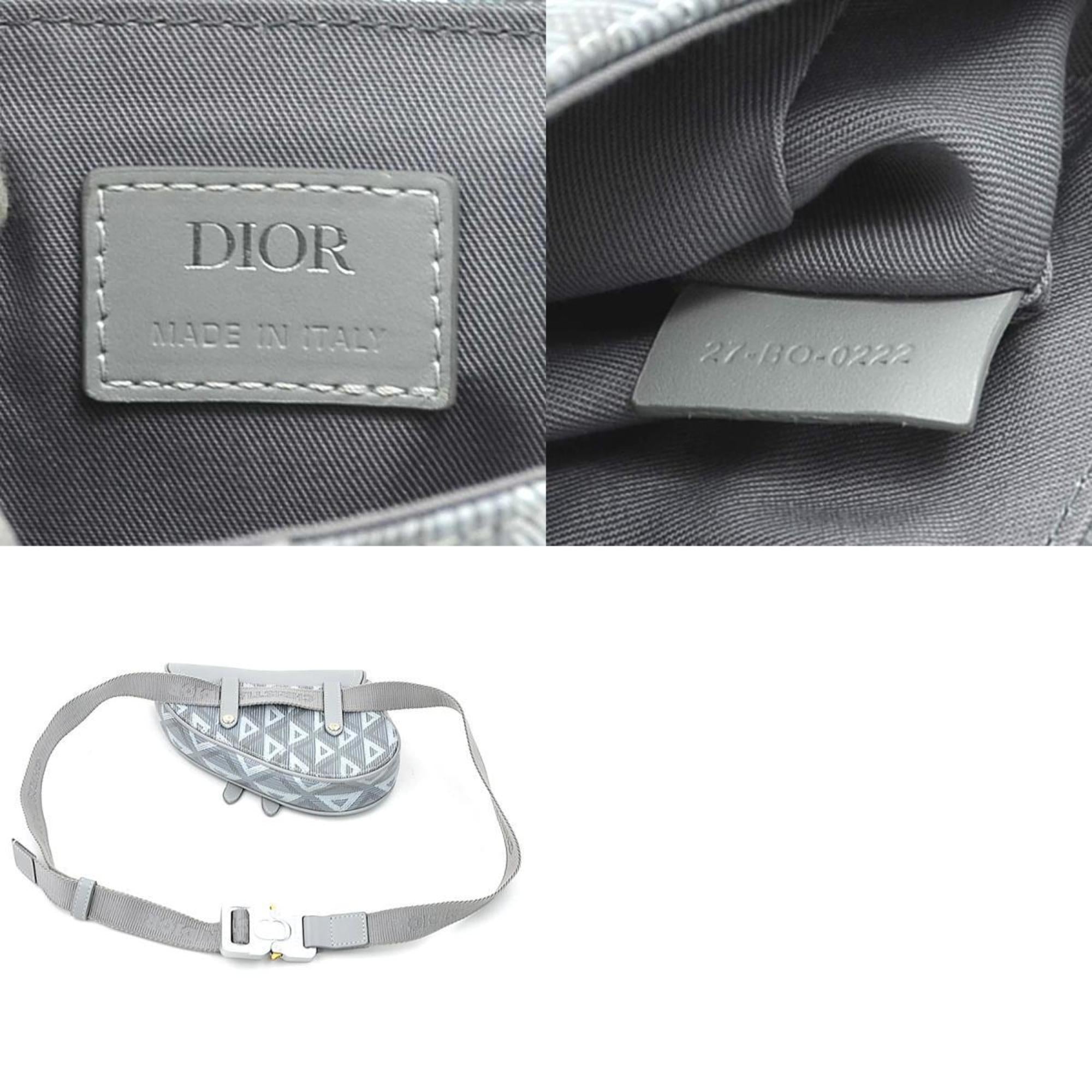 Christian Dior Gray Leather Sling Bag (Pre-Owned)