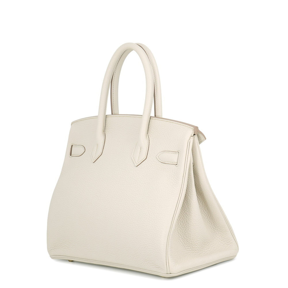 Hermes Birkin Gold Taurillon Clemence Leather Handbag (Pre-Owned)