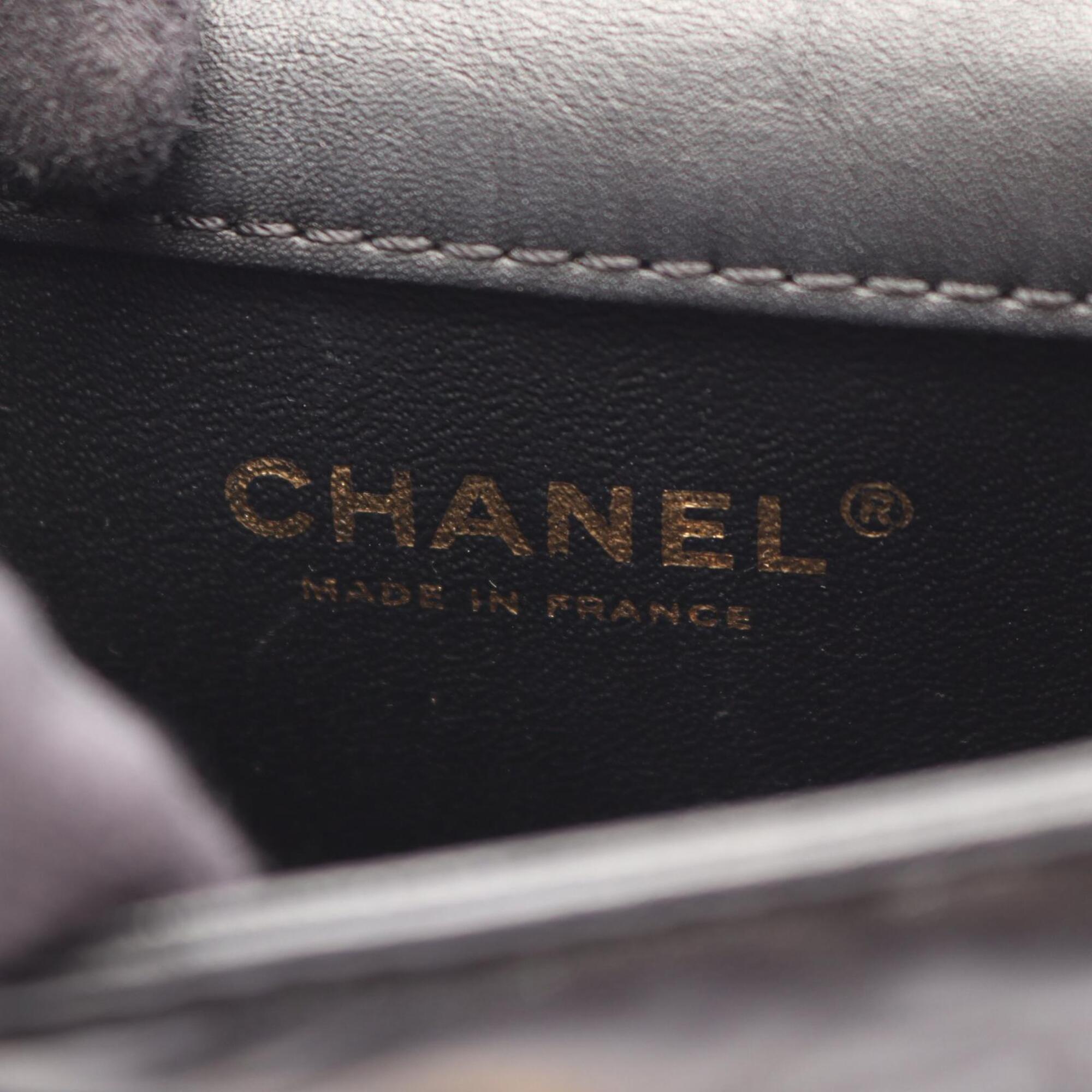 Chanel 2.55 Black Leather Shoulder Bag (Pre-Owned)