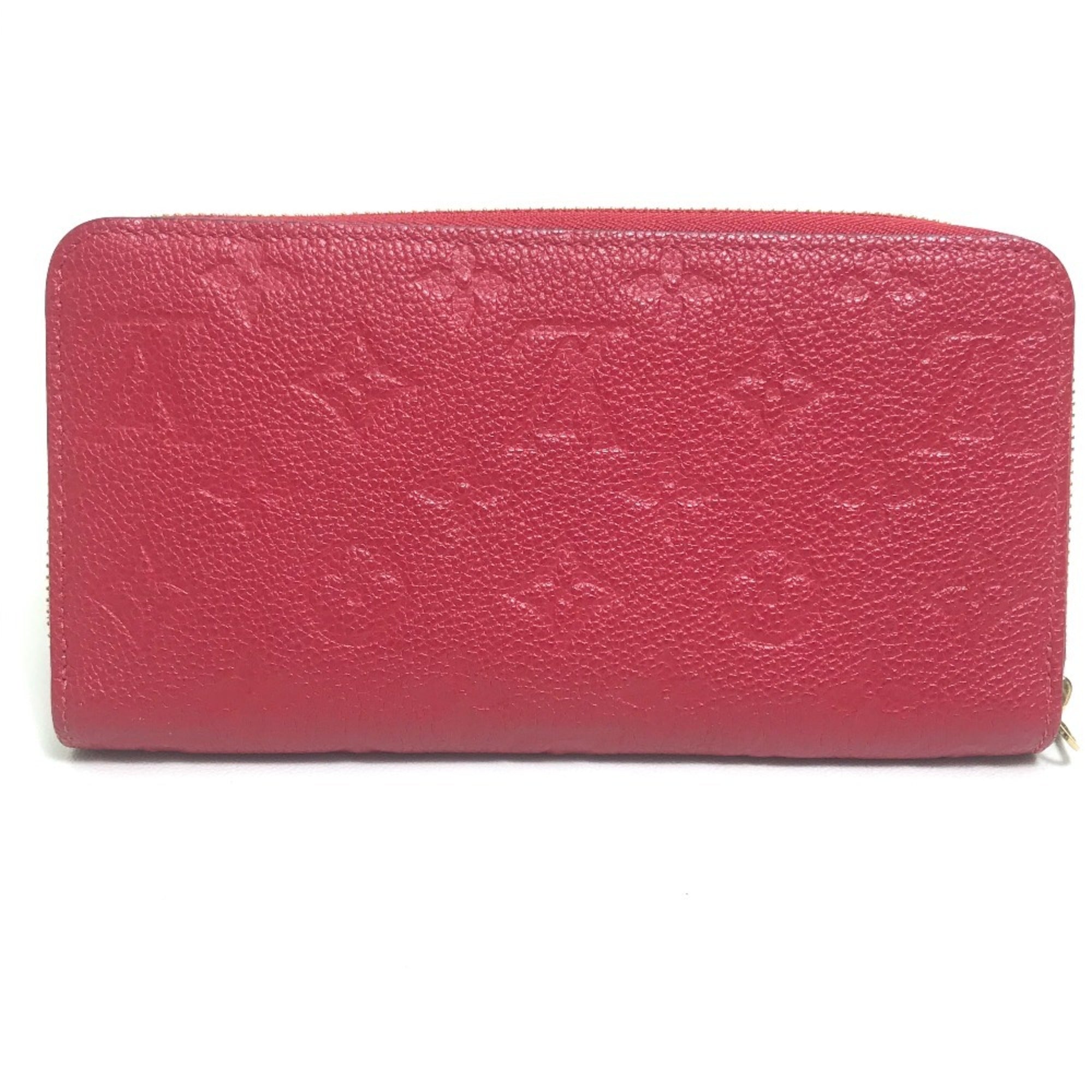 Louis Vuitton Monogram Empreinte Cherry Red Color Monogram Empreinte Long Wallet (Bi-Fold) (Pre-Owned)