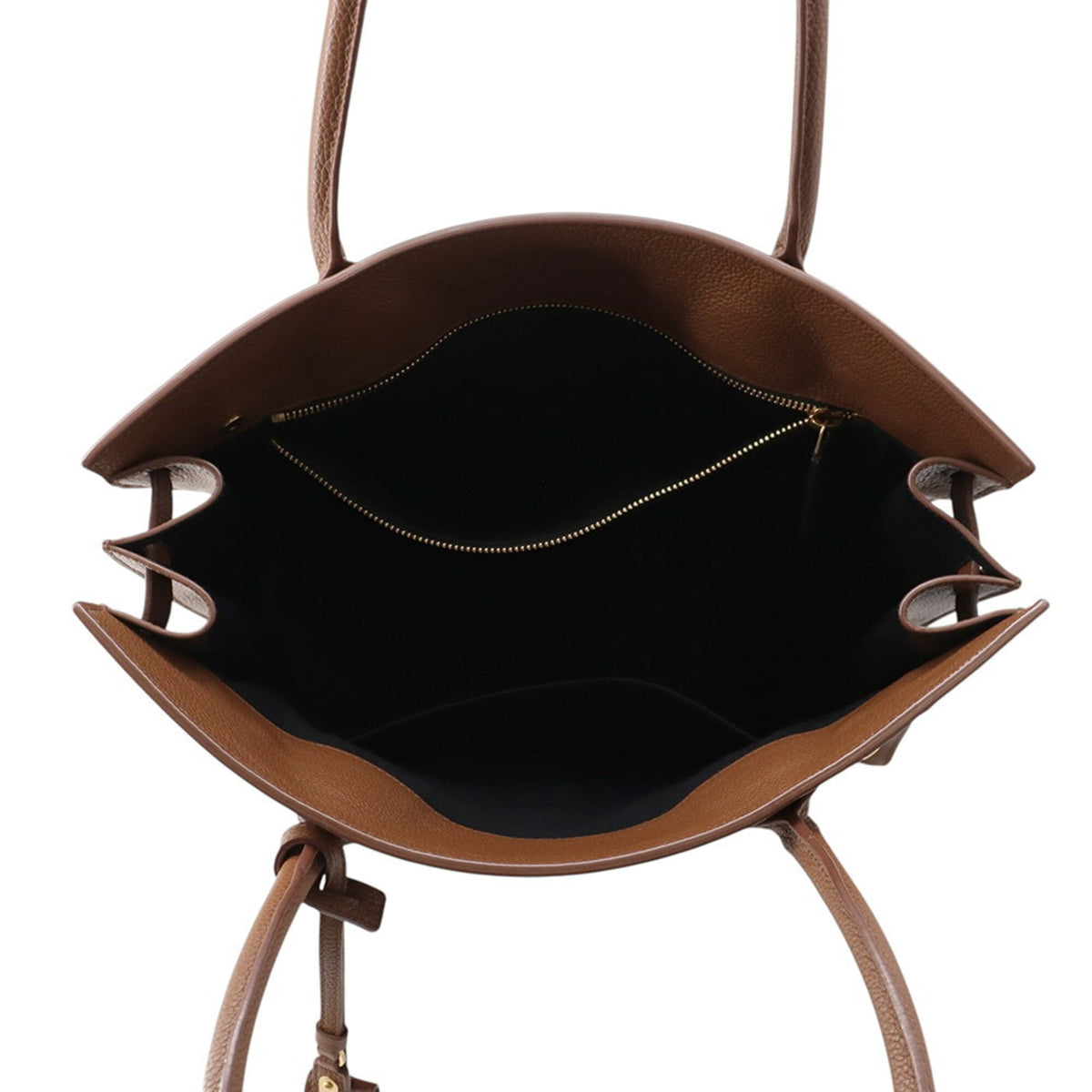 Saint Laurent Brown Leather Handbag Tote Bag (Pre-Owned)