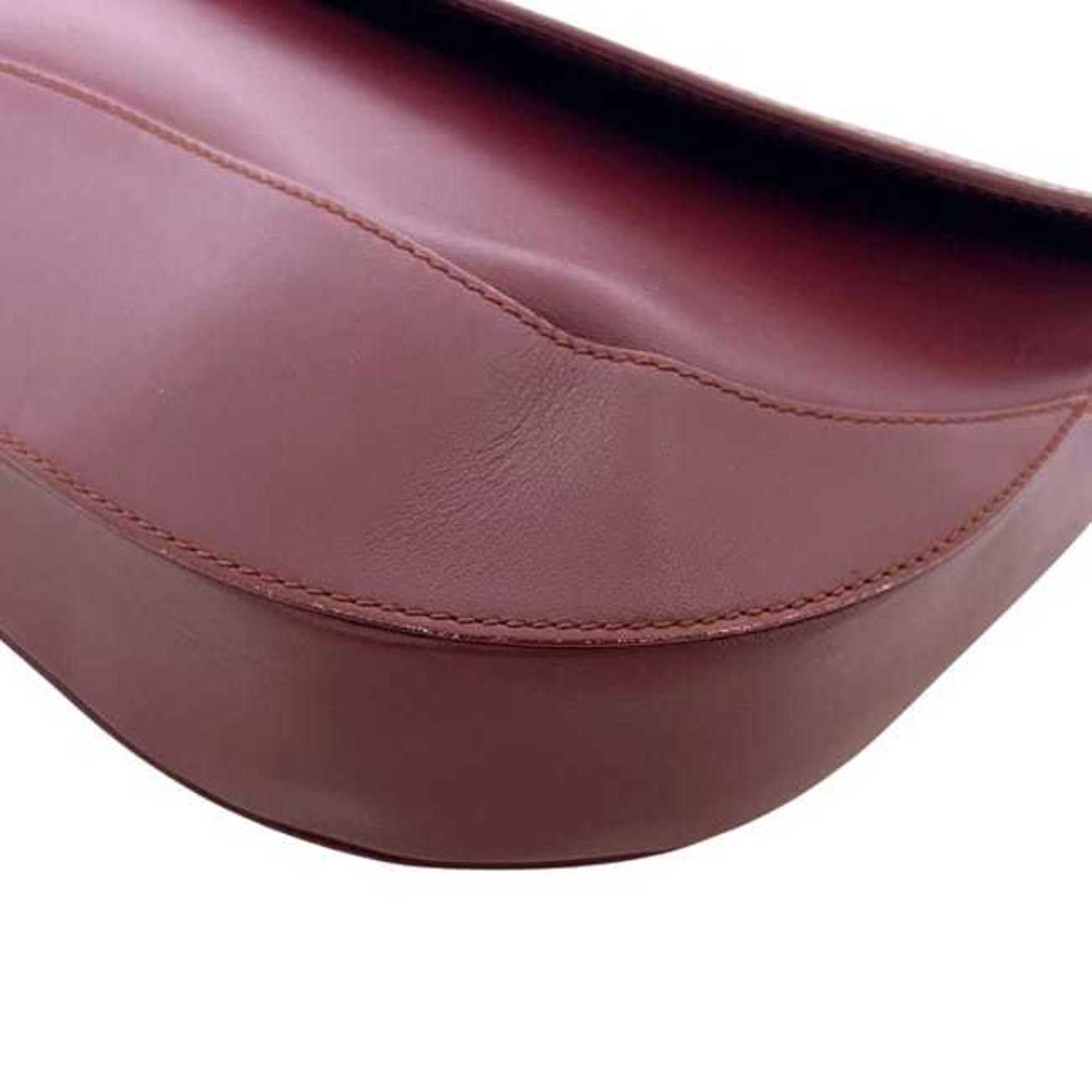 Cartier Must Bordeaux Leather Clutch Bag Handbag (Pre-Owned)