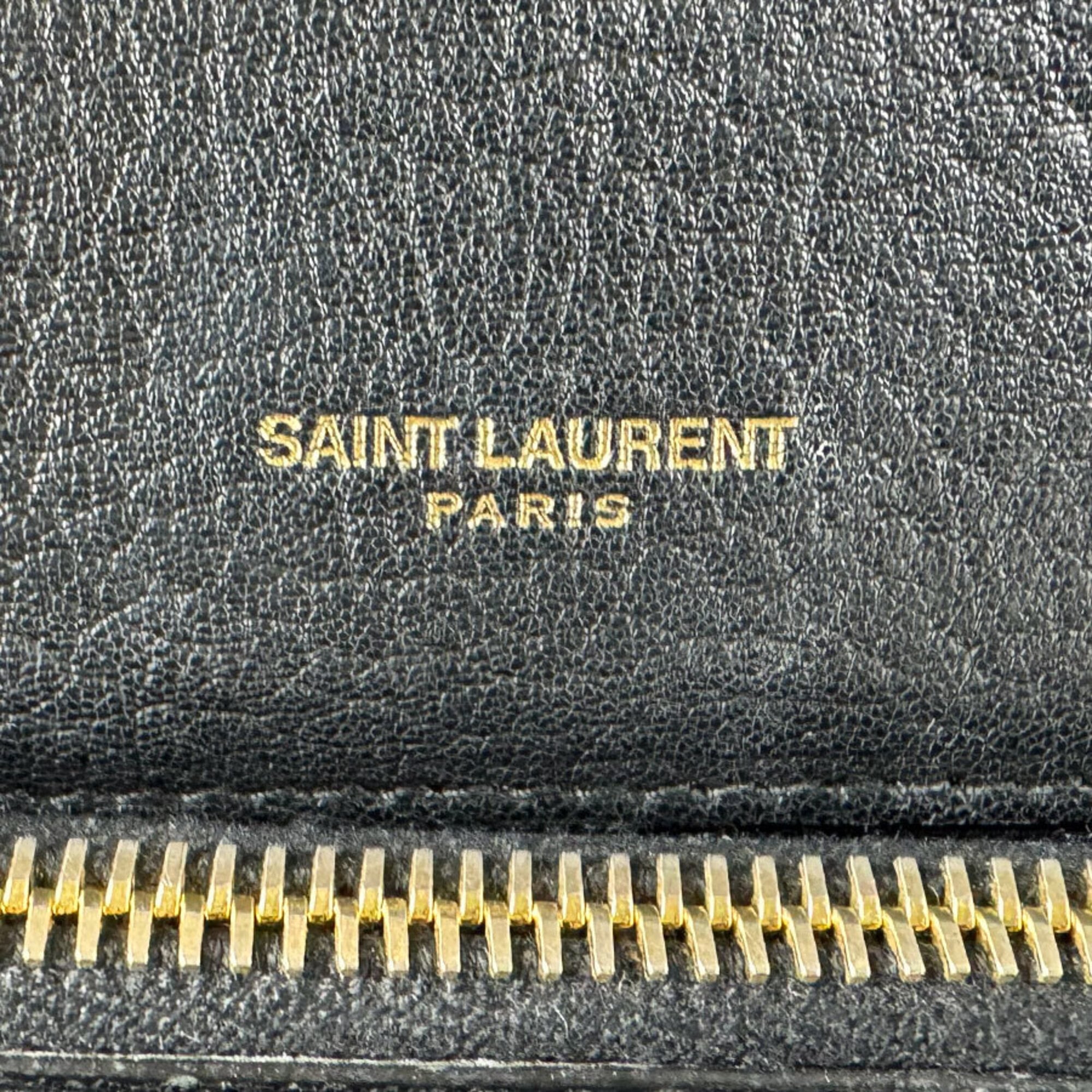 Saint Laurent Black Leather Handbag Shoulder Bag (Pre-Owned)