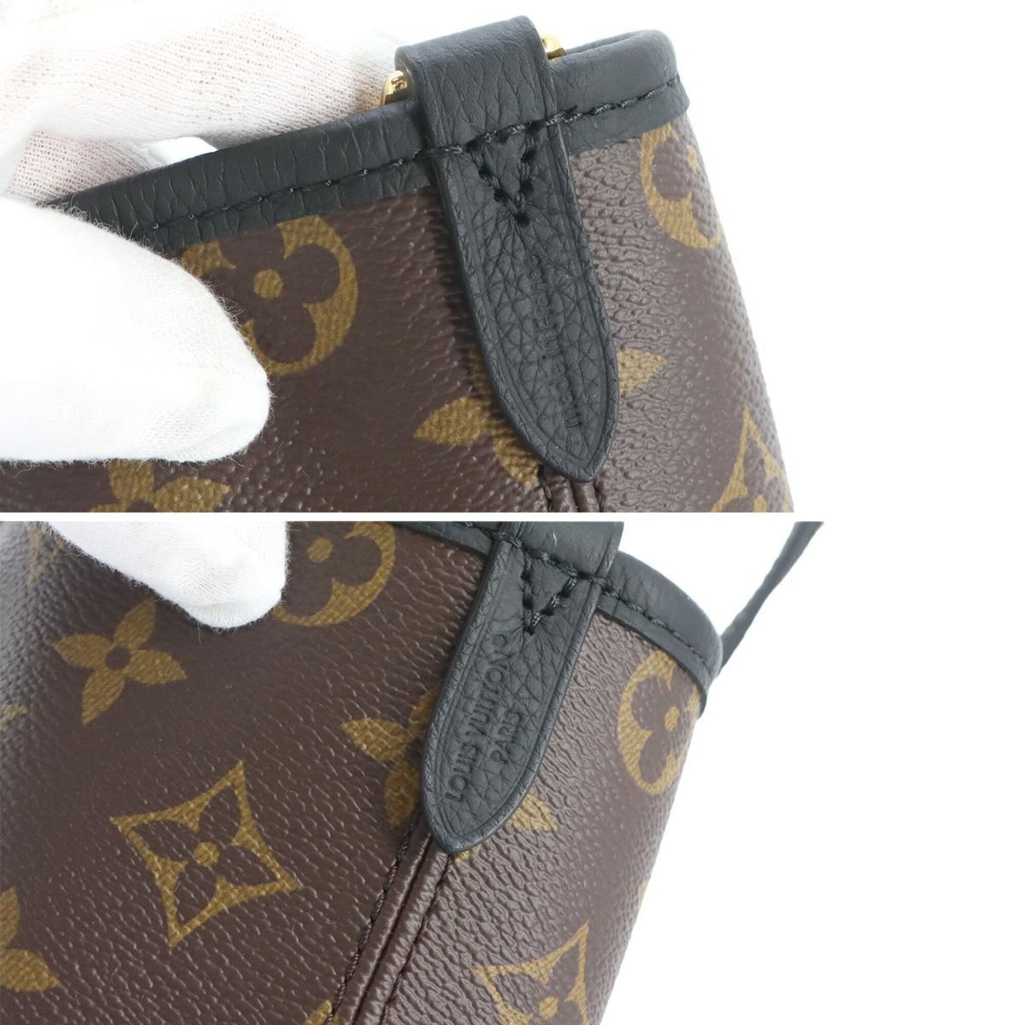 Louis Vuitton Monogram Noir Monogram Canvas Leather Handbag Pouch (Pre-Owned)