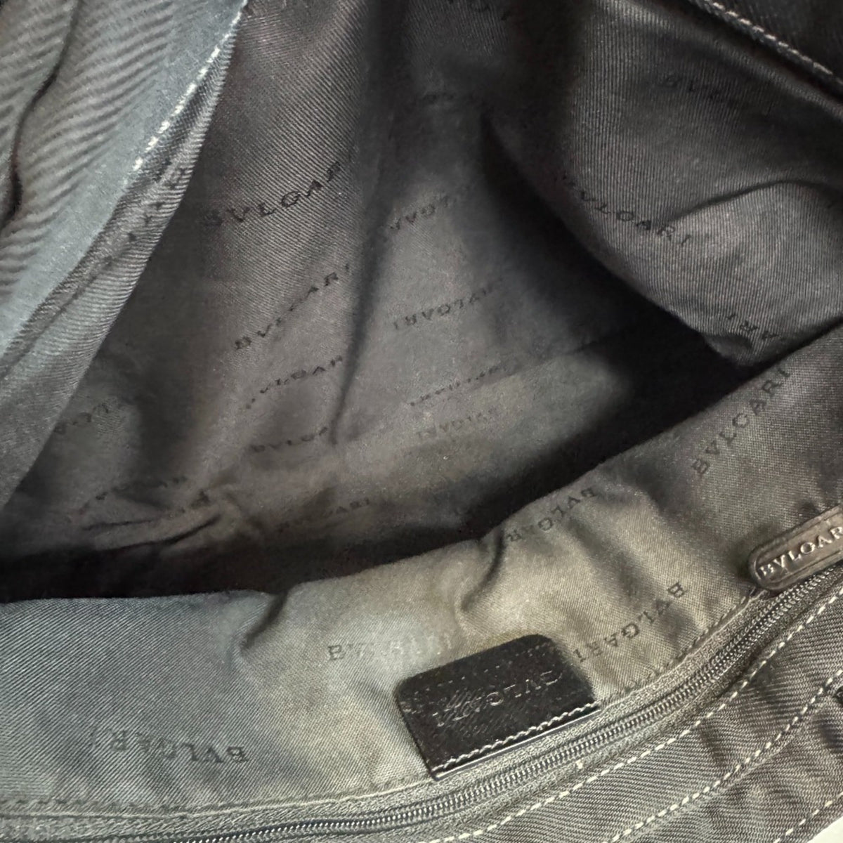 Bvlgari Black Canvas Tote Bag (Pre-Owned)