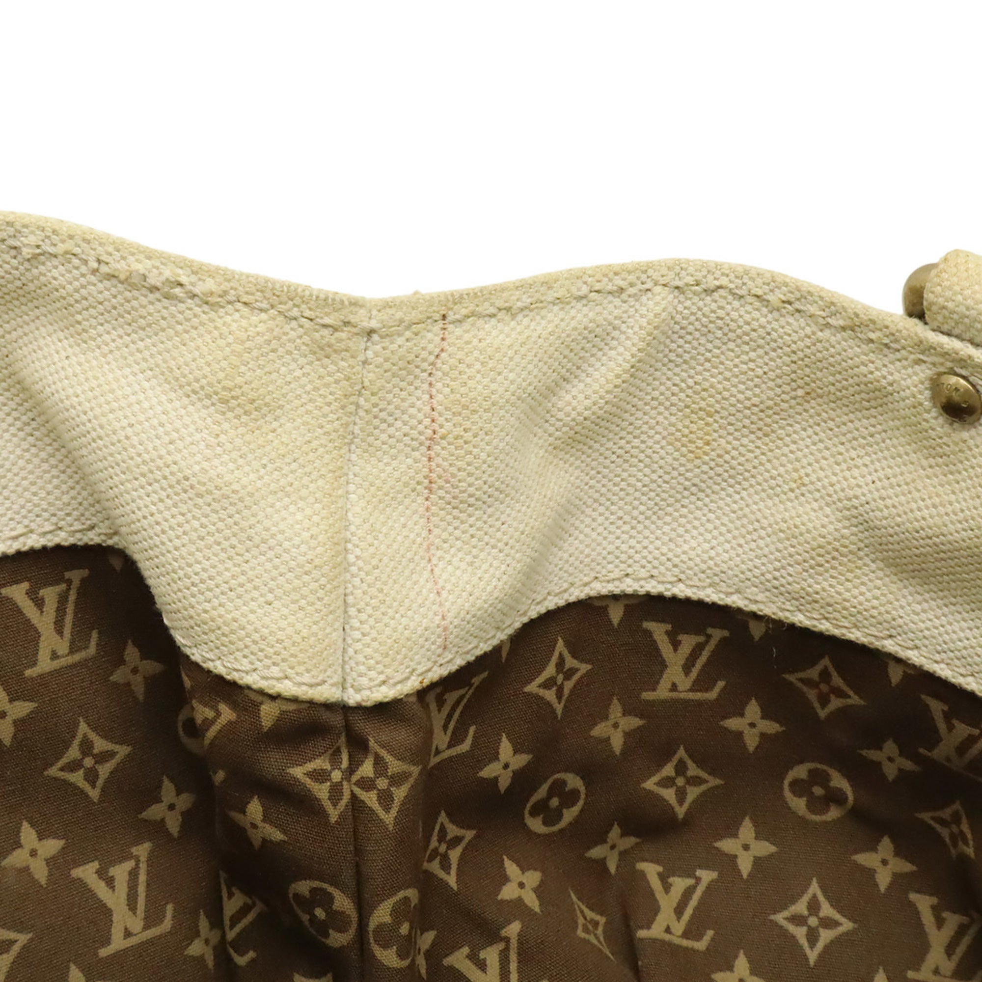 Louis Vuitton Natural Yellow Canvas Shoulder Bag Tote Bag (Pre-Owned)