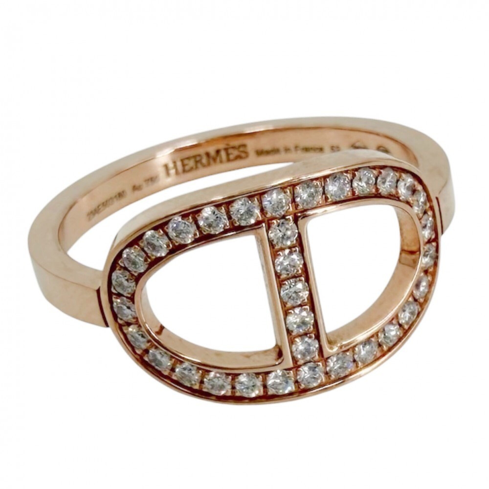 Hermes Pink Gold (18K) Band Ring (Pre-Owned)