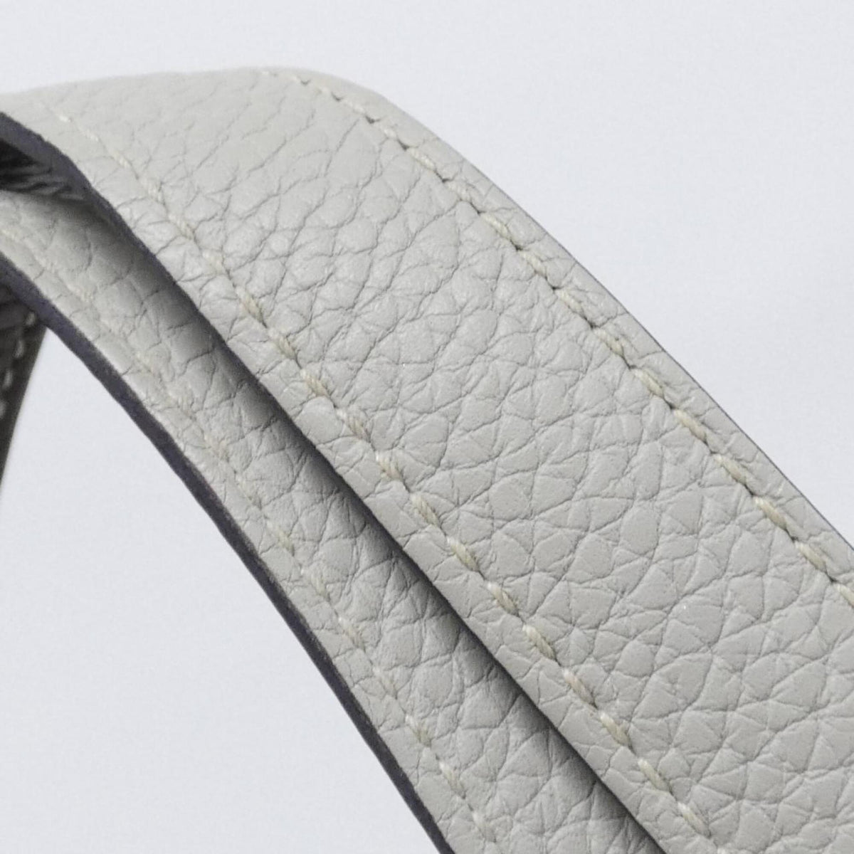 Hermes Gray Taurillon Clemence Leather Handbag (Pre-Owned)
