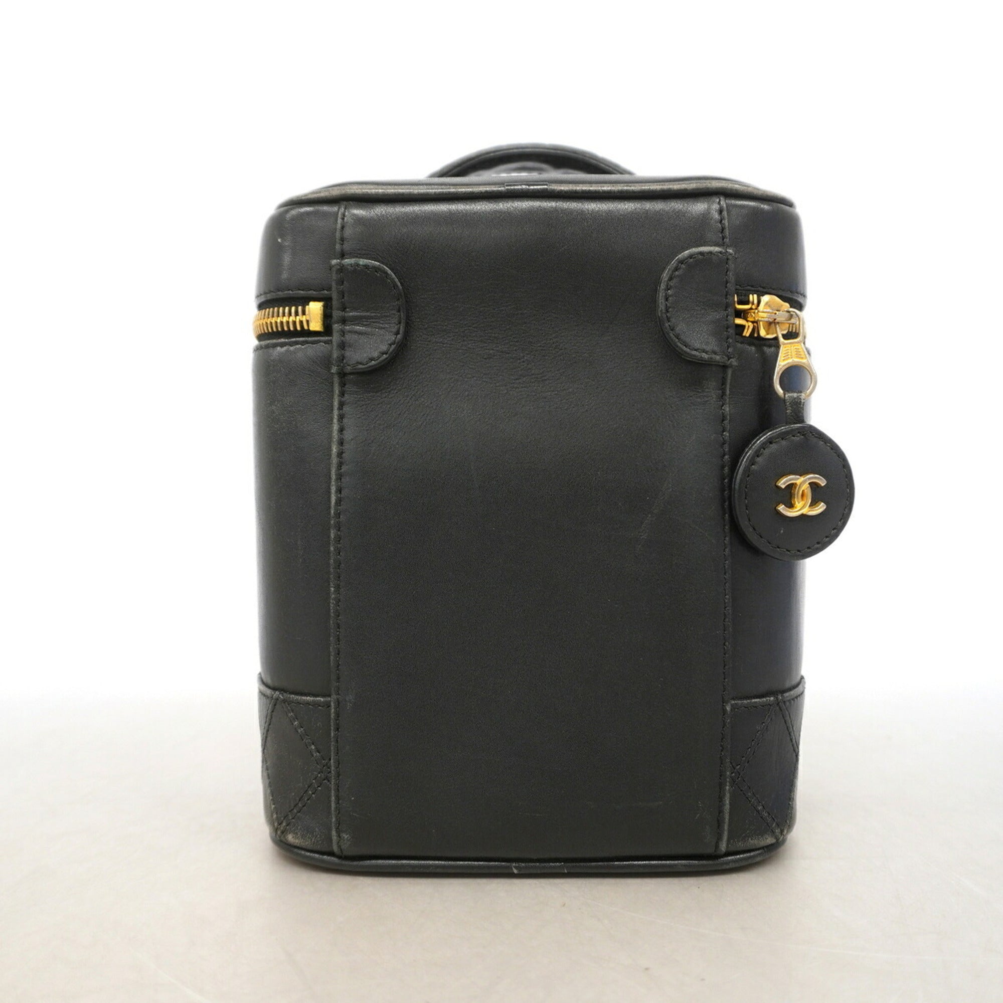 Chanel Black Leather Vanity Bag (Pre-Owned)