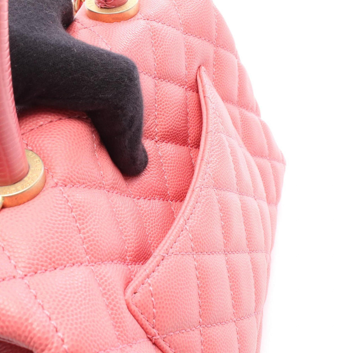 Chanel Pink Grained Calfskin Handbag (Pre-Owned)