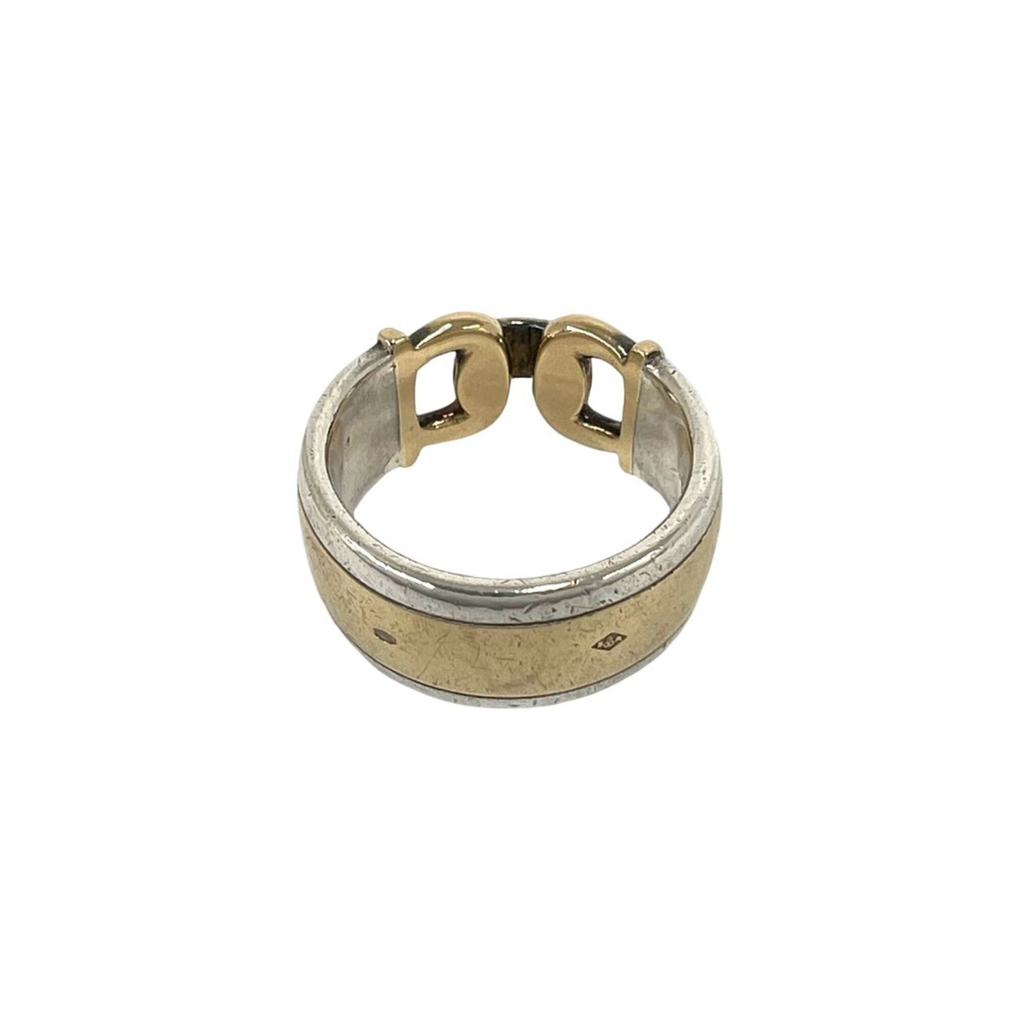 Hermes Gold Silver Yellow Gold (18K) Silver 925 Band Ring (Pre-Owned)