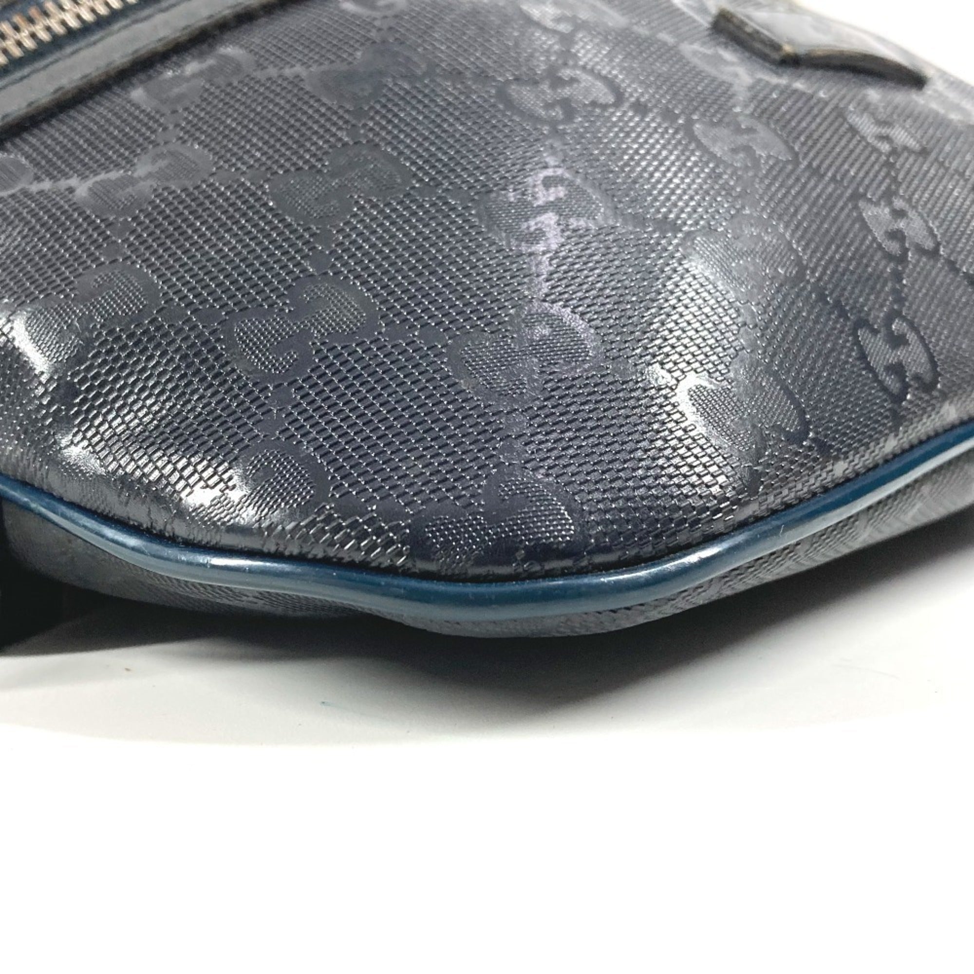 Gucci Gg Imprimé Navy Gg Imprimé Fanny Pack Sling Bag (Pre-Owned)