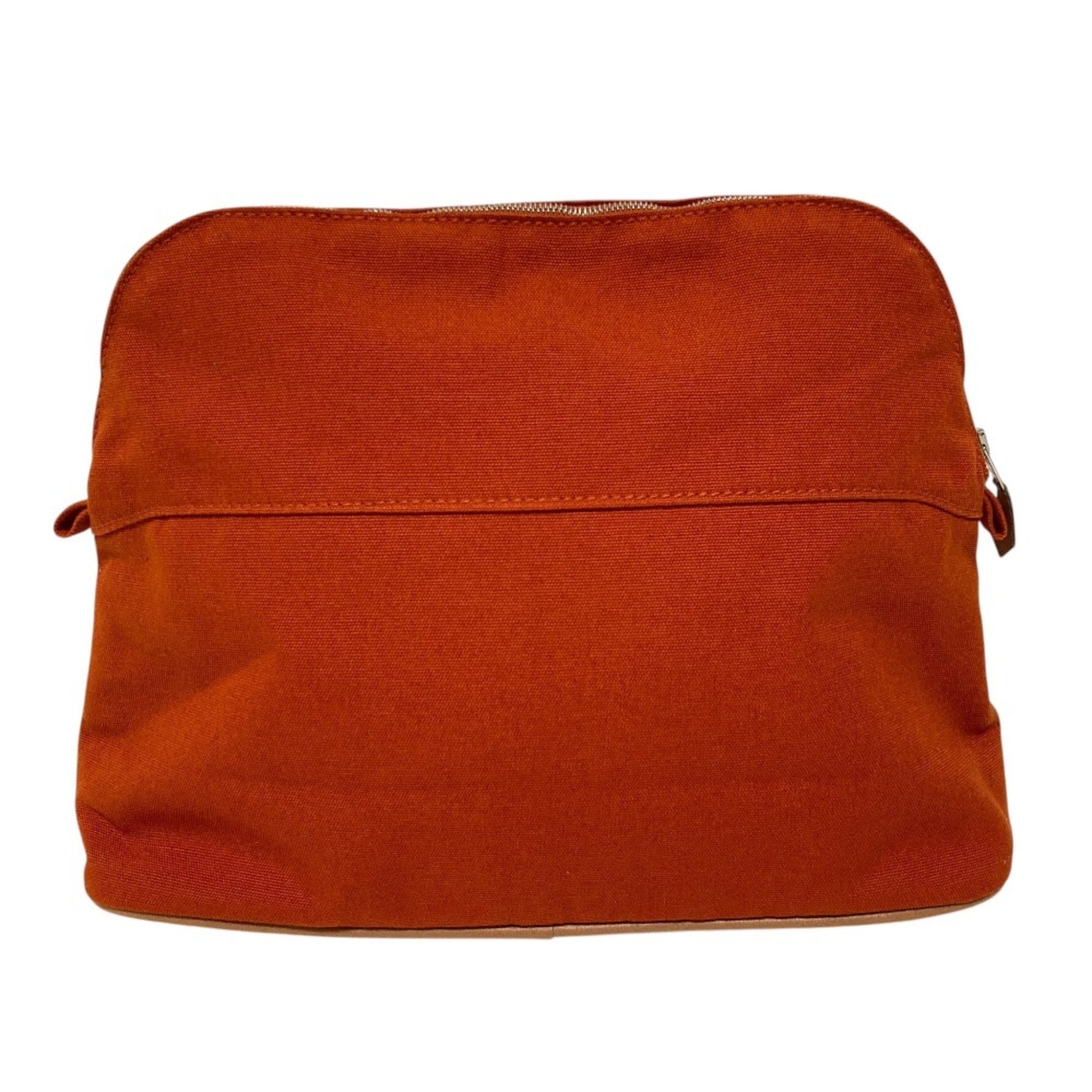 Hermes Bolide Orange Canvas Pouch (Pre-Owned)
