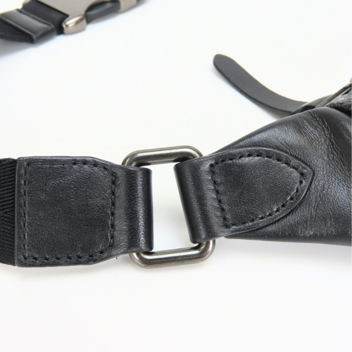Coach Signature Black Gray Pvc Leather Fanny Pack Sling Bag (Pre-Owned)