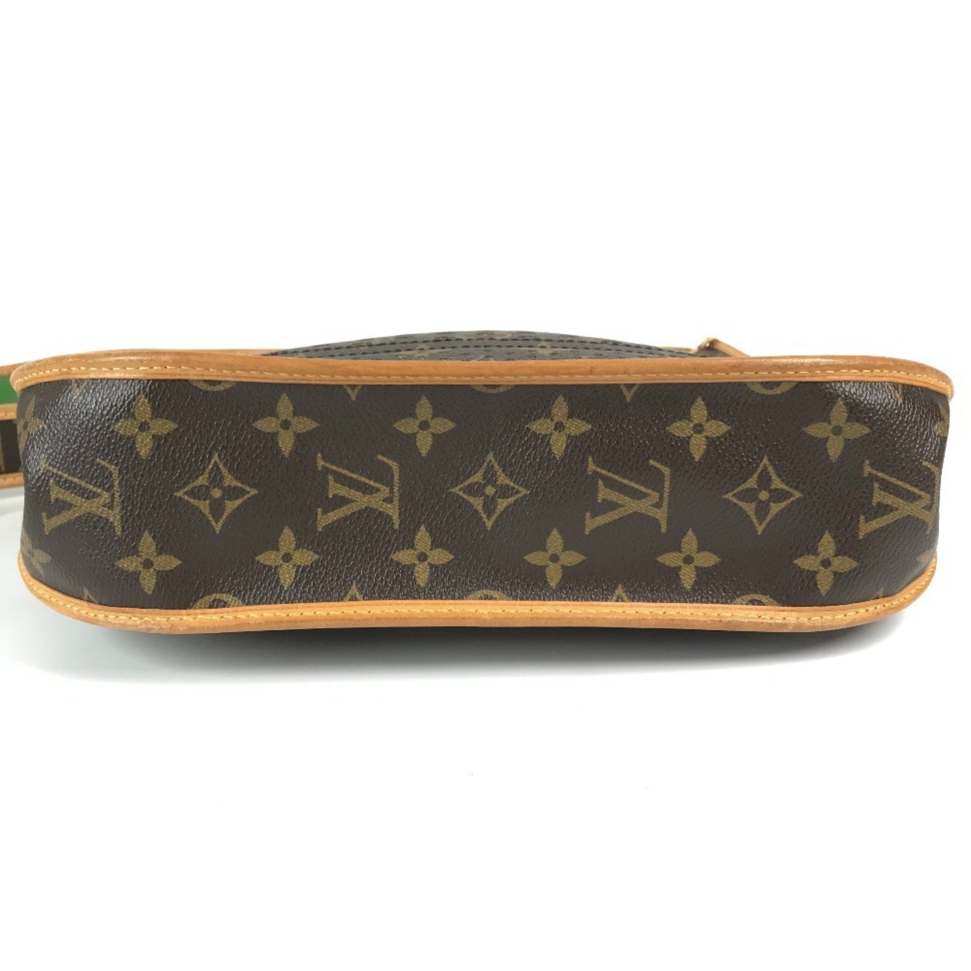 Louis Vuitton Brown Green Monogram Perforated Shoulder Bag (Pre-Owned)