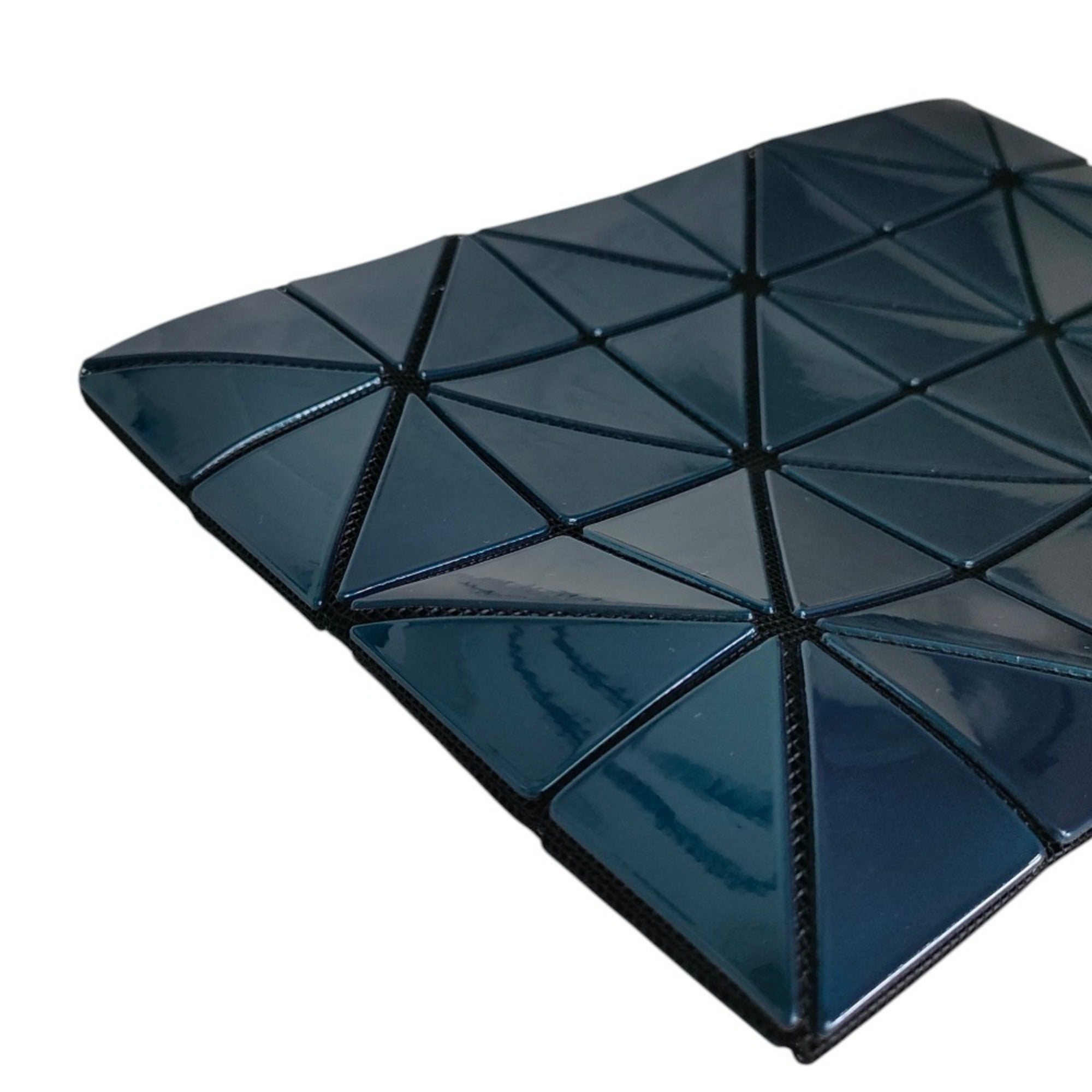 Bao Bao Issey Miyake Metallic Blue Polyvinyl Polyester Nylon Clutch Bag Pouch (Pre-Owned)