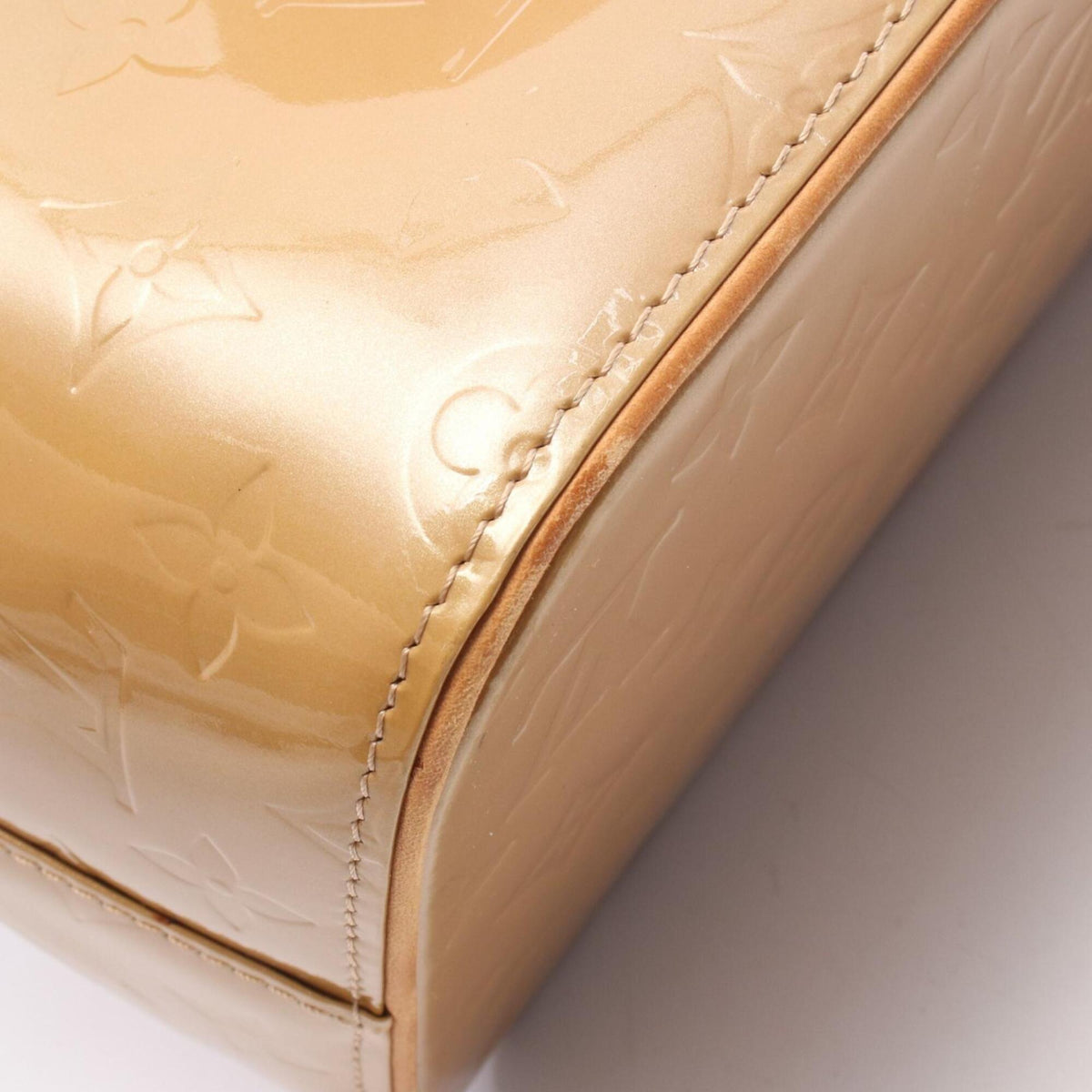 Louis Vuitton Monogram Vernis Beige Leather Handbag (Pre-Owned)