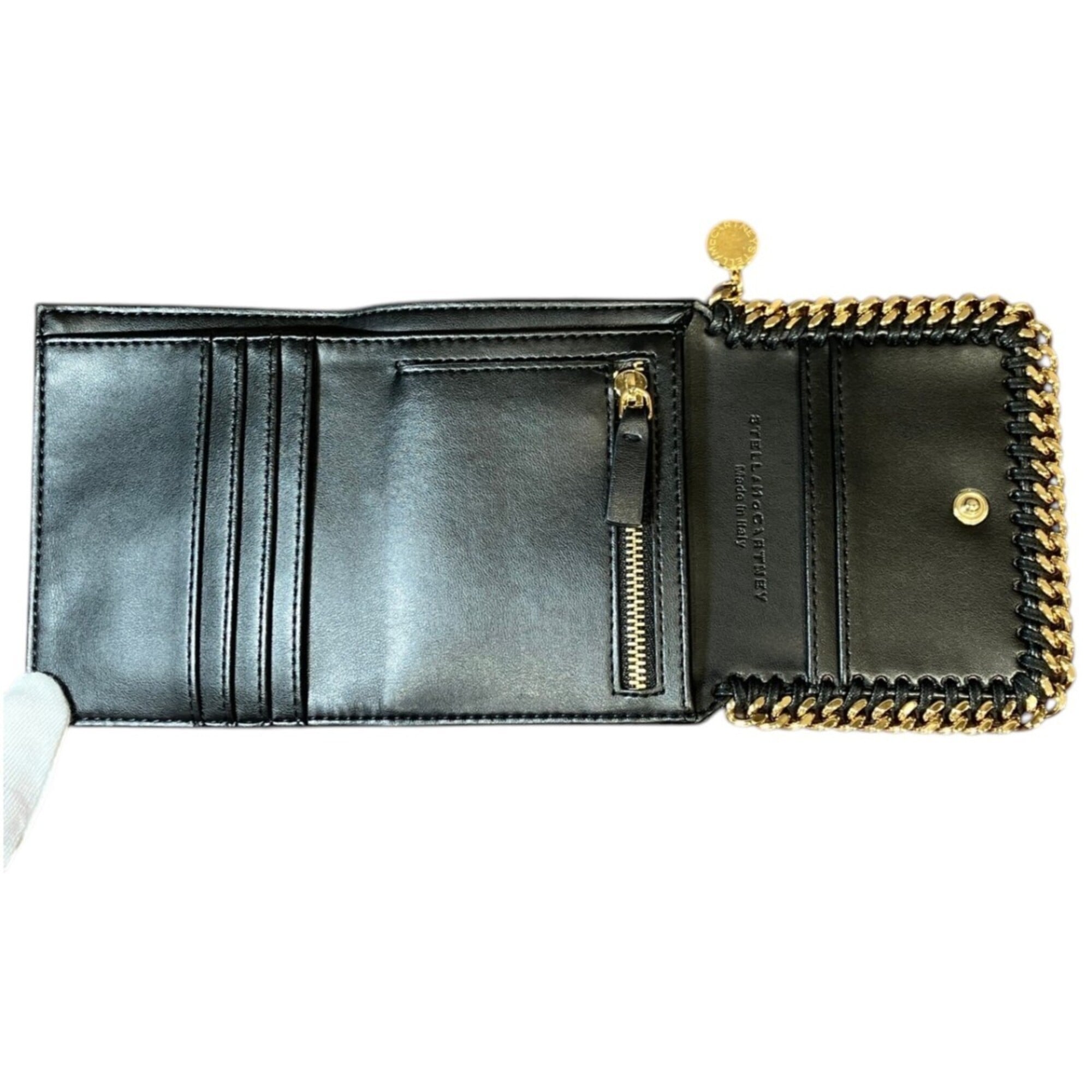 Stella Mccartney Black Faux Leather Wallet (Tri-Fold) (Pre-Owned)