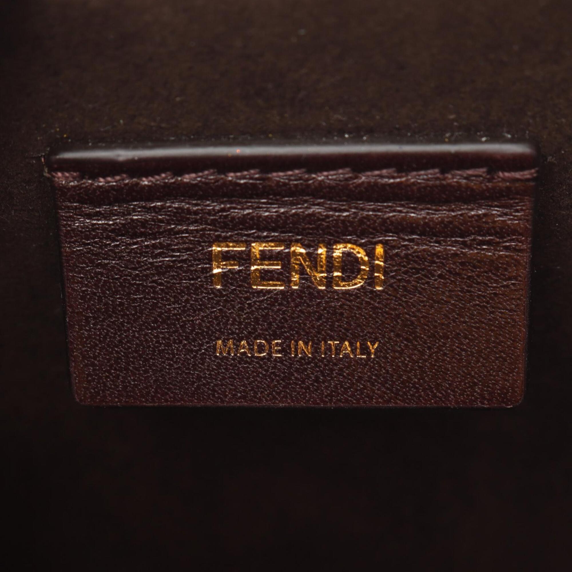 Fendi Yellow Leather Handbag Shoulder Bag (Pre-Owned)