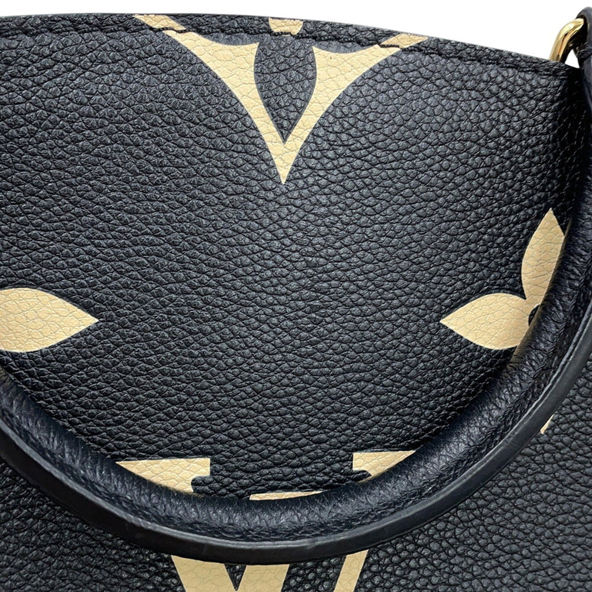 Louis Vuitton Beige Bicolor Black Monogram Noir Monogram Empreinte Handbag (Pre-Owned)