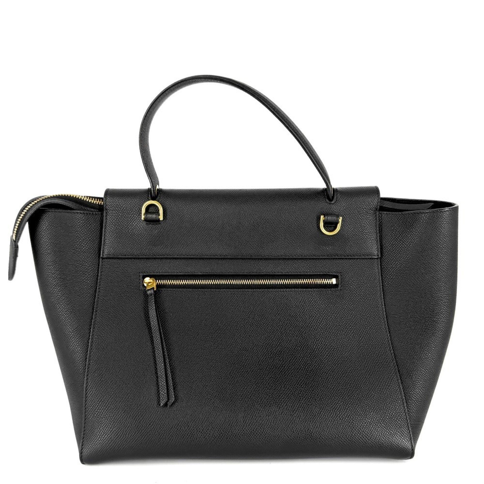 Celine Black Leather Handbag Shoulder Bag (Pre-Owned)