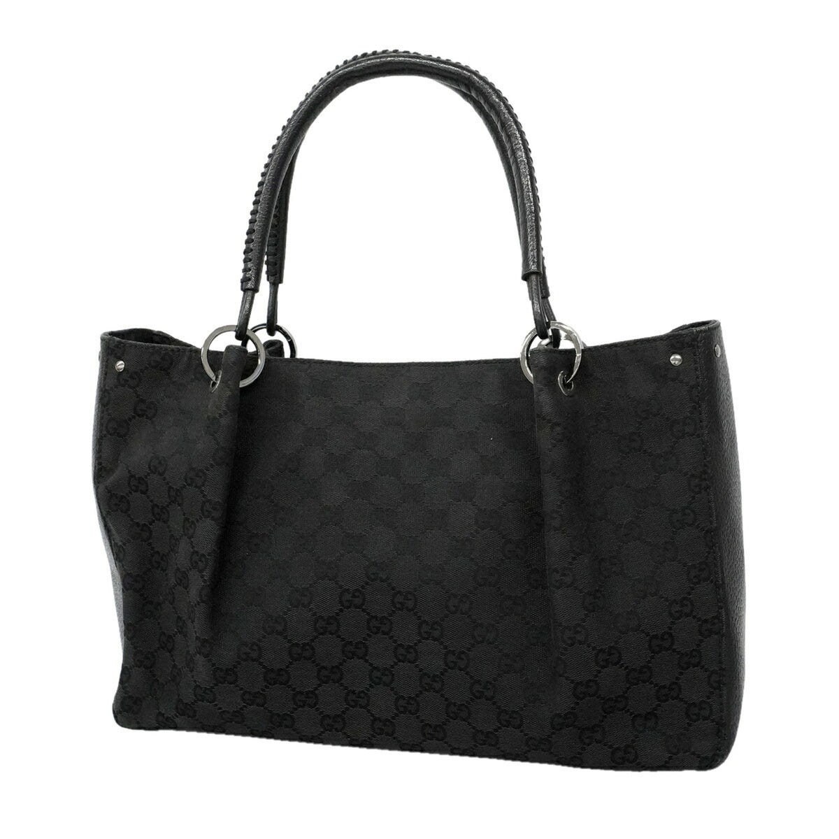 Gucci Black Canvas Tote Bag (Pre-Owned)