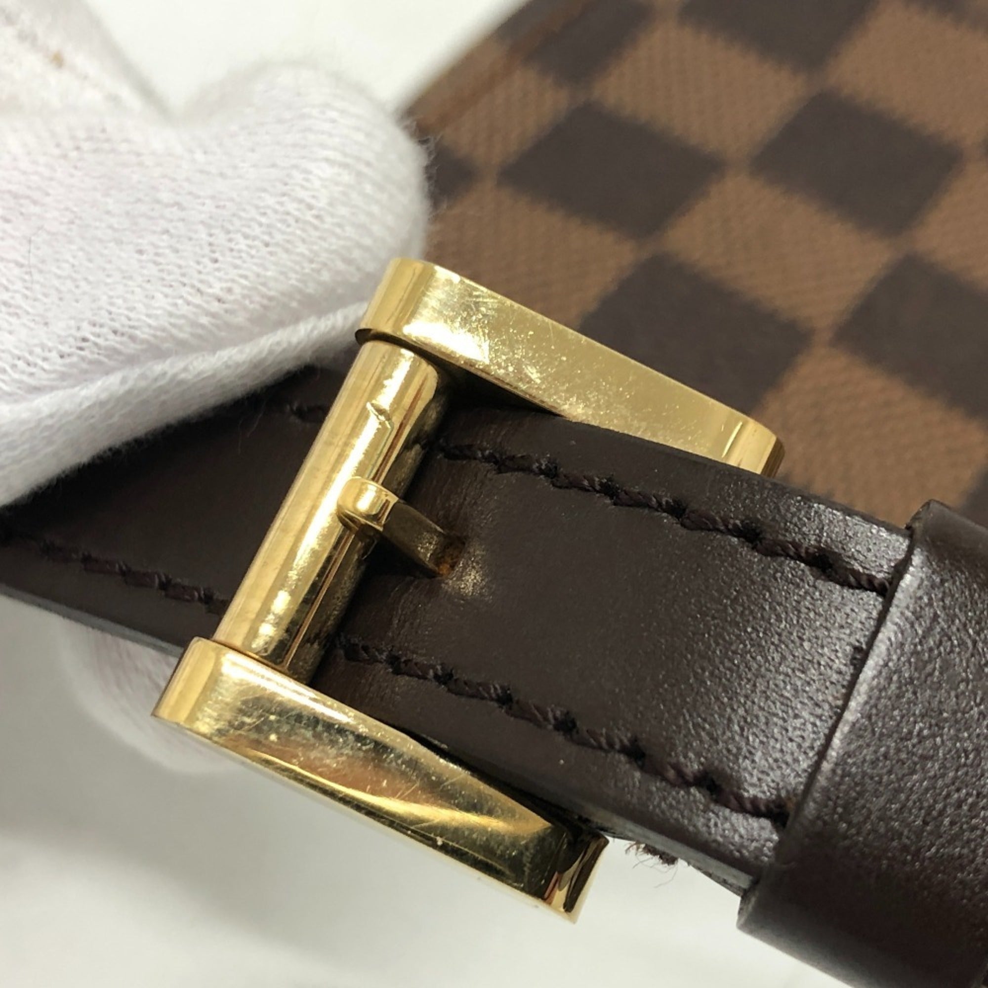 Louis Vuitton Ebene Damier Canvas Handbag Shoulder Bag (Pre-Owned)