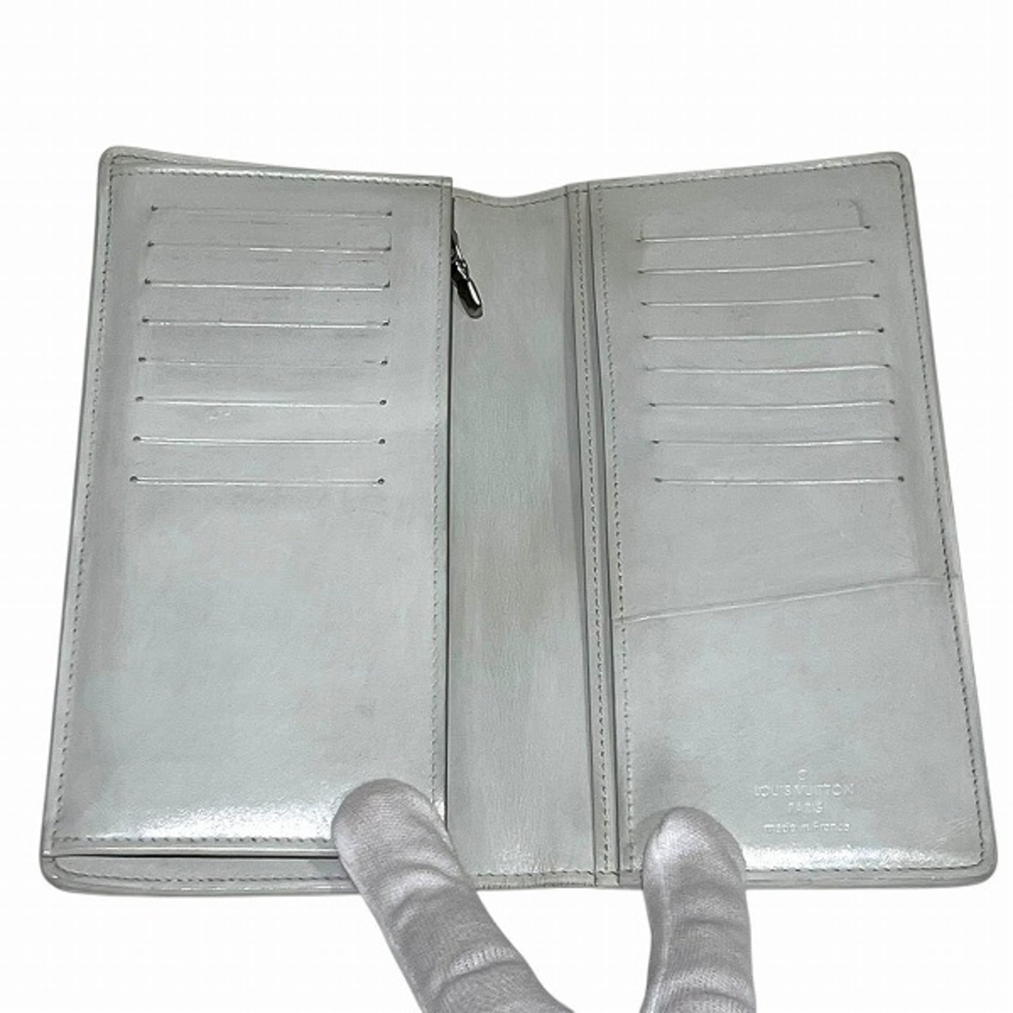 Louis Vuitton White Leather Long Wallet (Bi-Fold) (Pre-Owned)