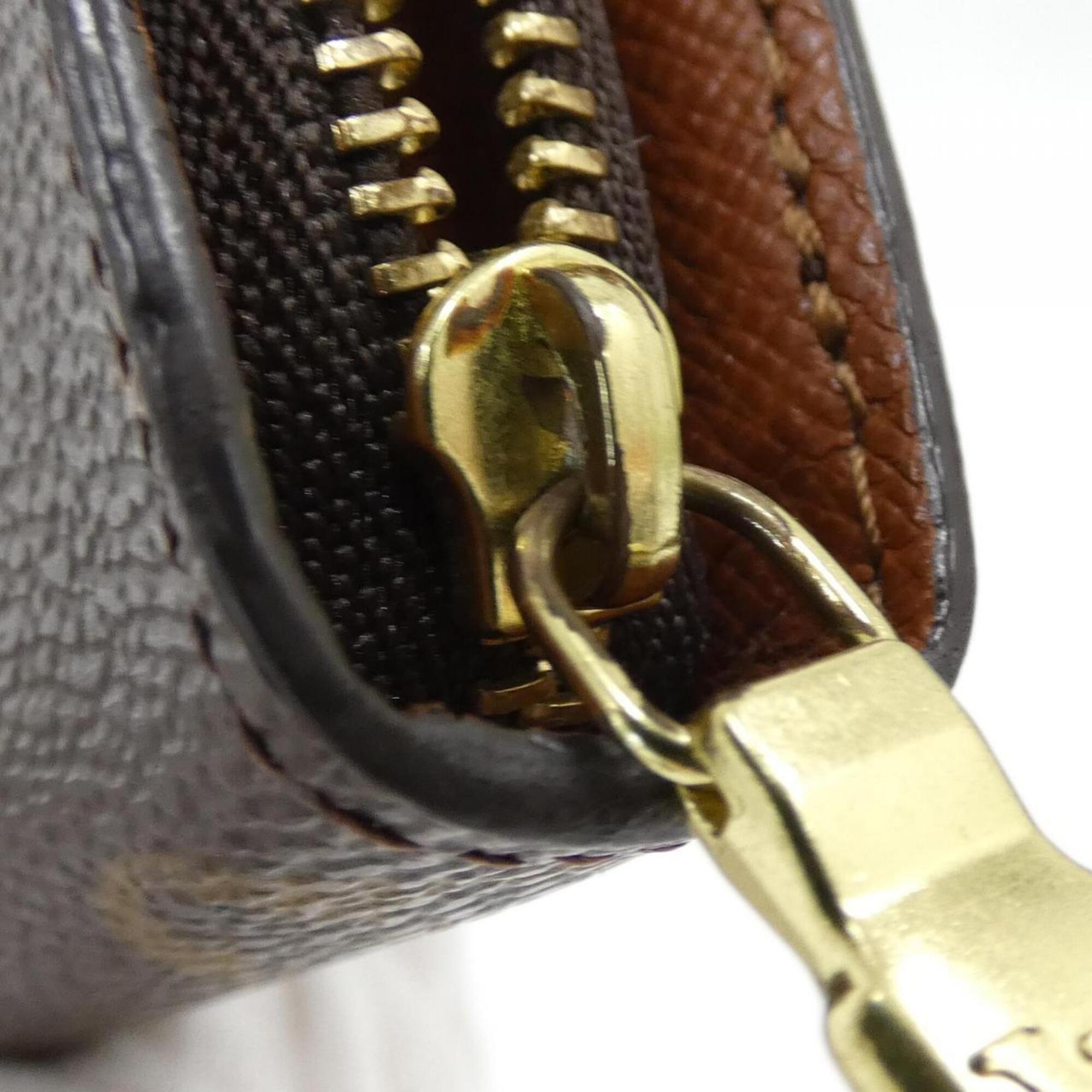 Louis Vuitton Marron Coated Canvas Long Wallet (Bi-Fold) (Pre-Owned)