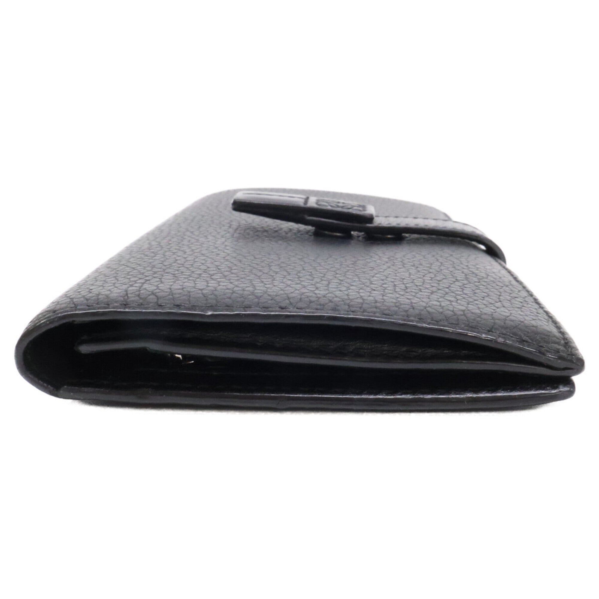 Loewe Black Leather Long Wallet (Bi-Fold) (Pre-Owned)