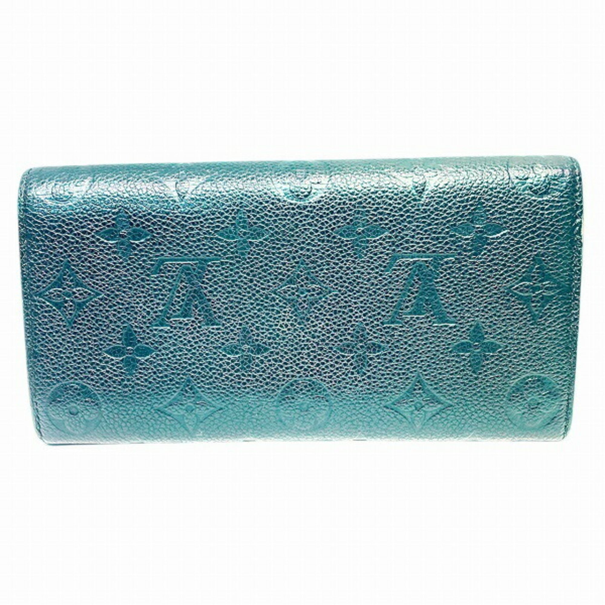 Louis Vuitton Noir Leather Long Wallet (Bi-Fold) (Pre-Owned)