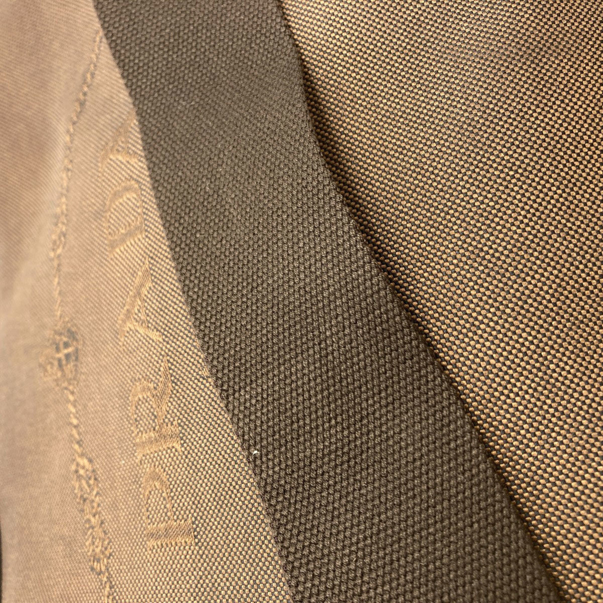 Prada Dark Brown Canvas Leather Shoulder Bag (Pre-Owned)