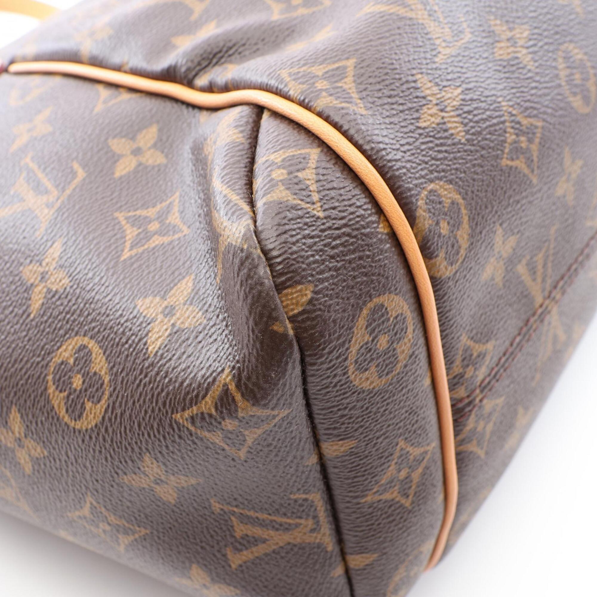 Louis Vuitton Brown Coated Canvas Leather Handbag Tote Bag (Pre-Owned)