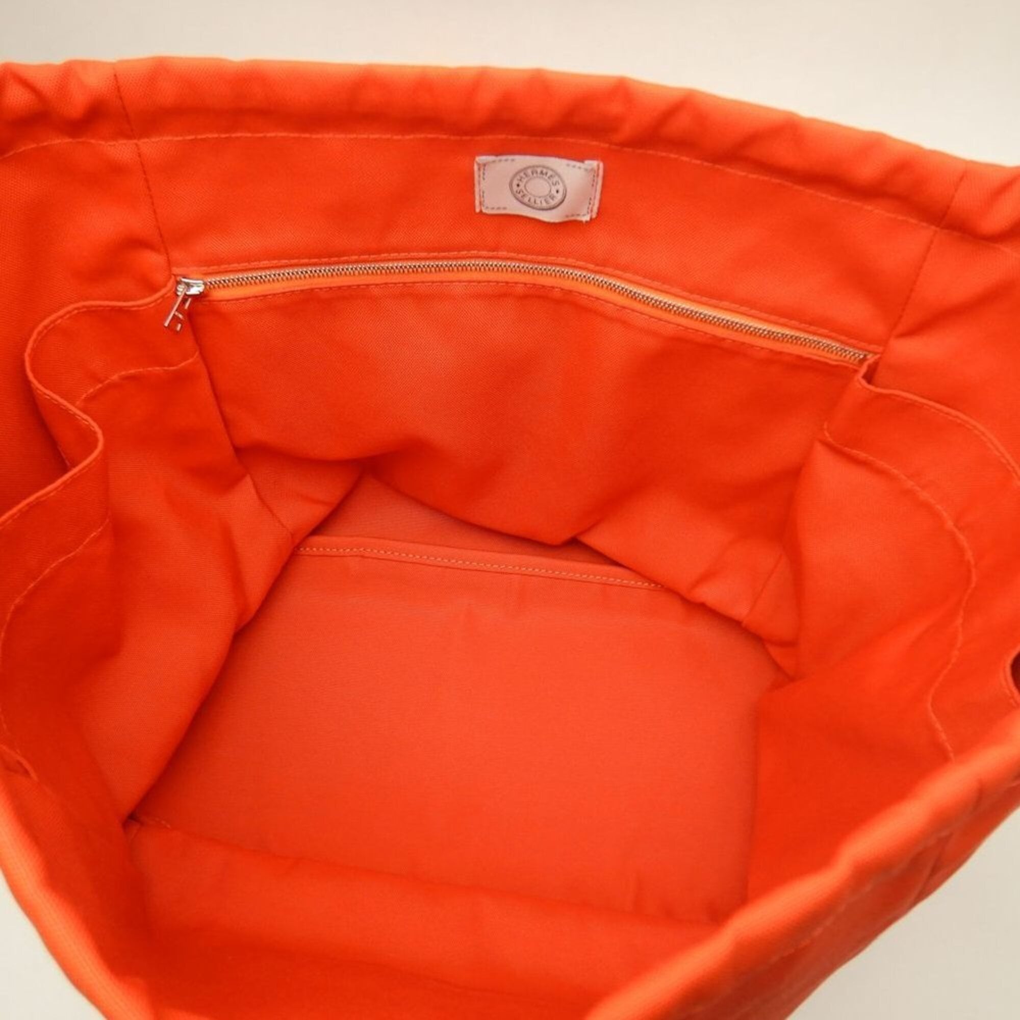 Hermes Khaki Canvas Tote Bag (Pre-Owned)