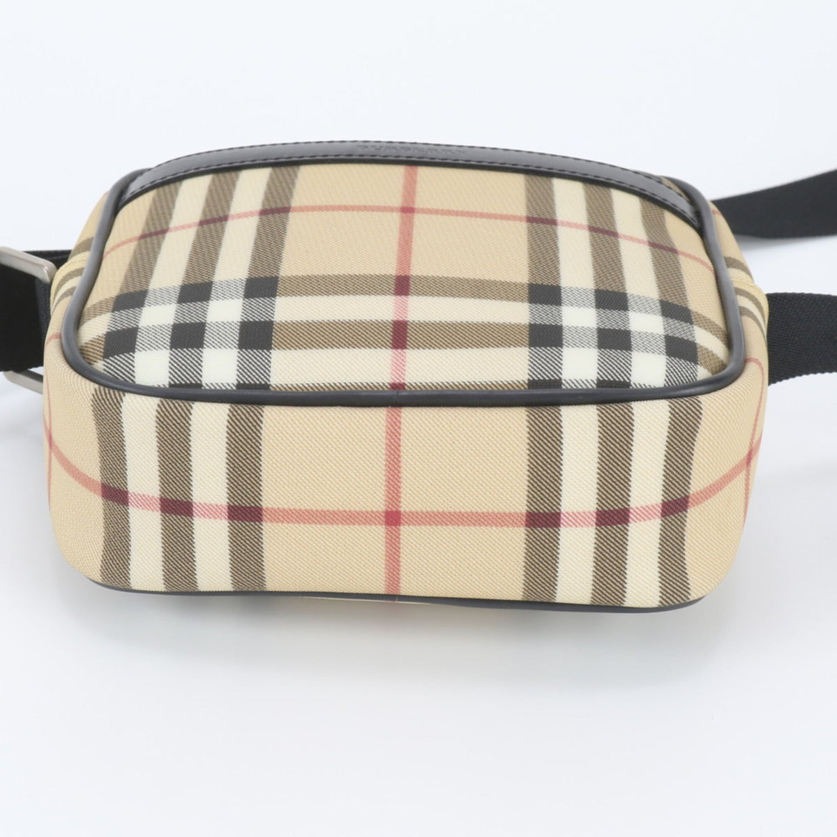 Burberry Beige Leather Coated Canvas Crossbody Bag Handbag Shoulder Bag Tote Bag (Pre-Owned)