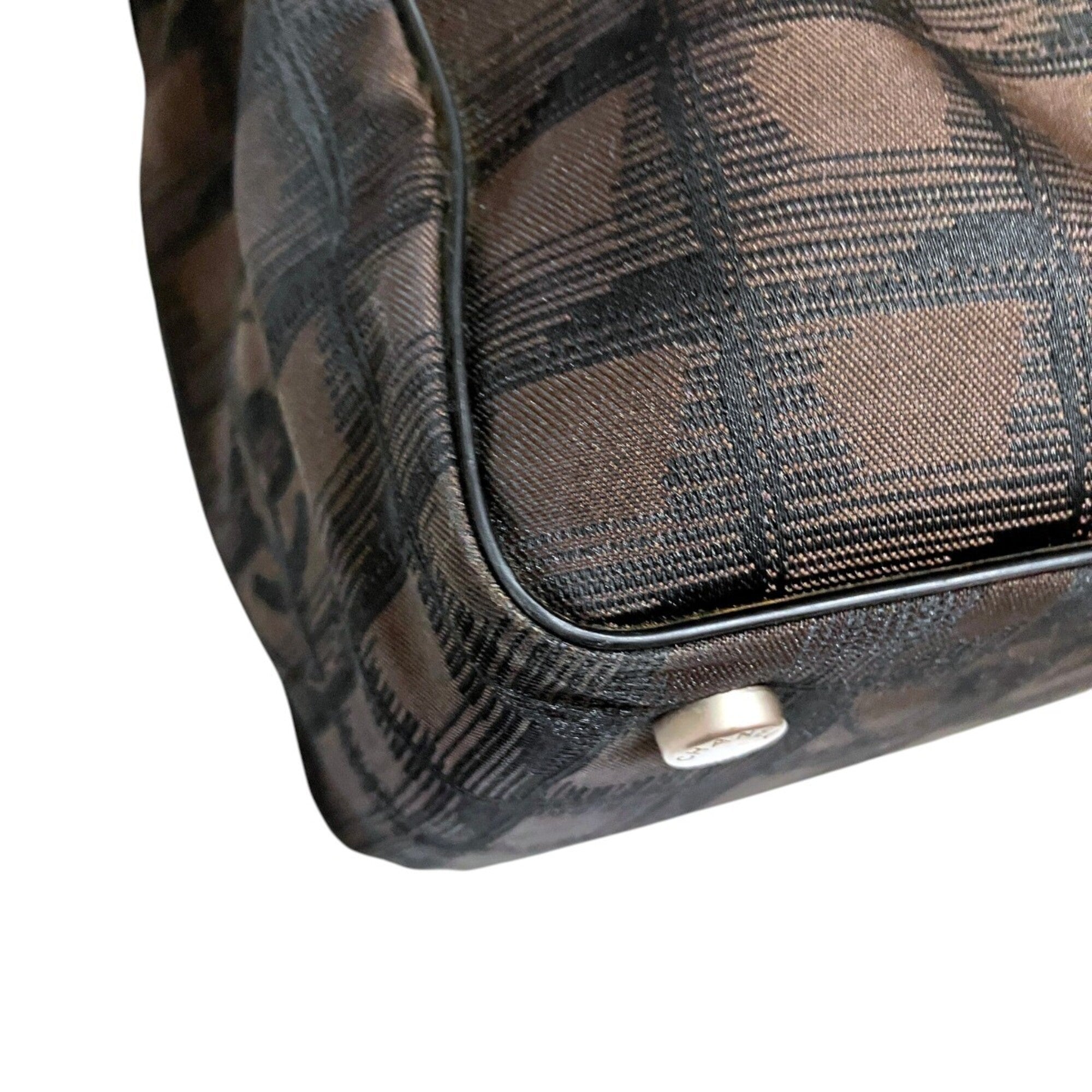 Chanel New Travel Line Brown New Travel Line Nylon Leather Tote Bag (Pre-Owned)