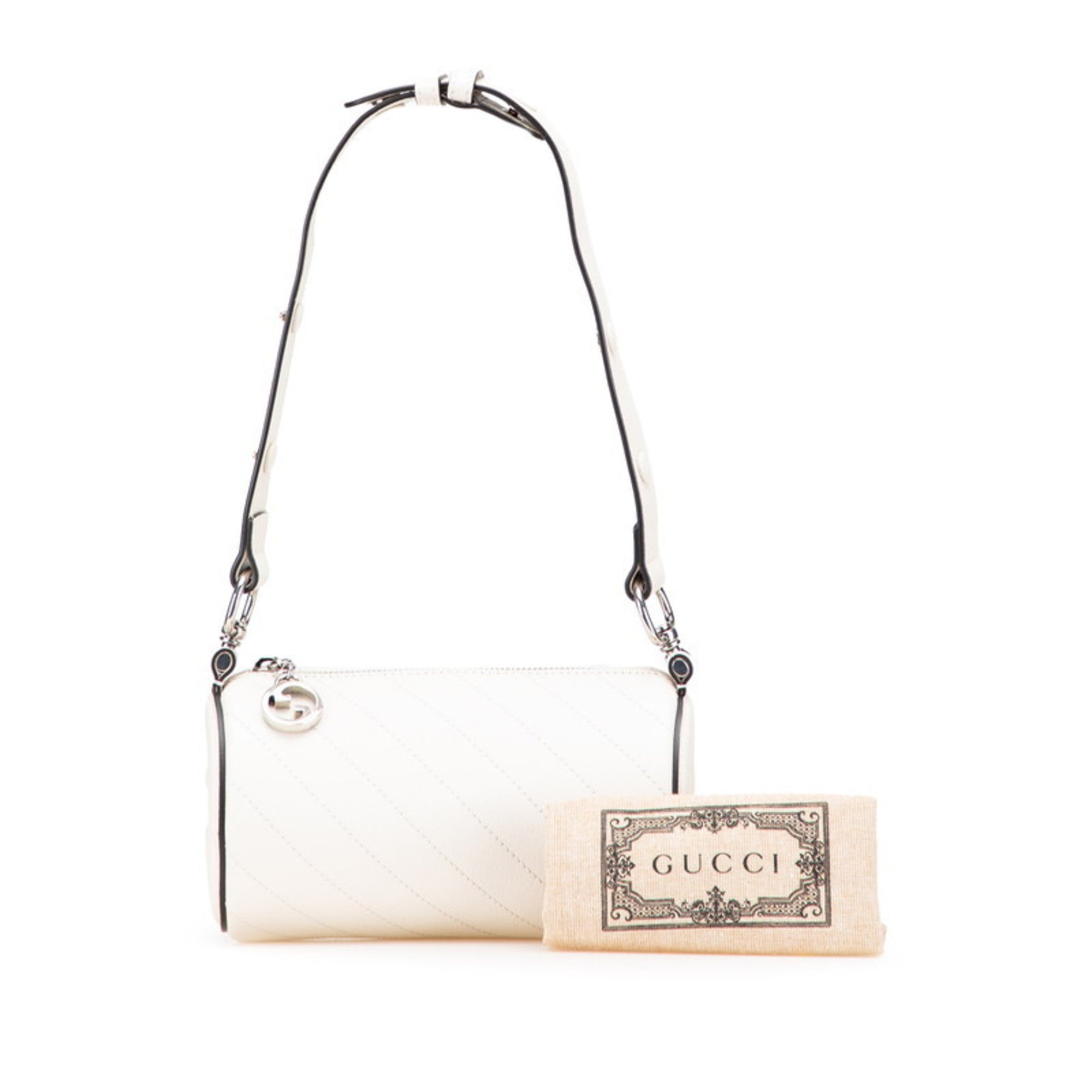 Gucci White Leather Handbag Shoulder Bag (Pre-Owned)