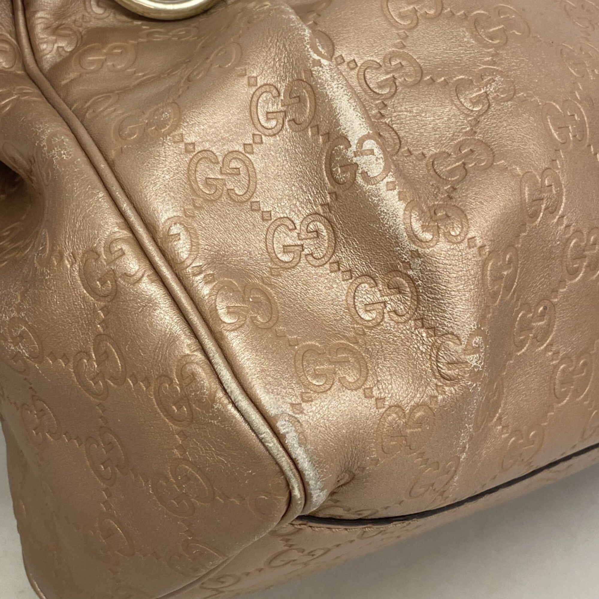 Gucci Pink Leather Tote Bag (Pre-Owned)