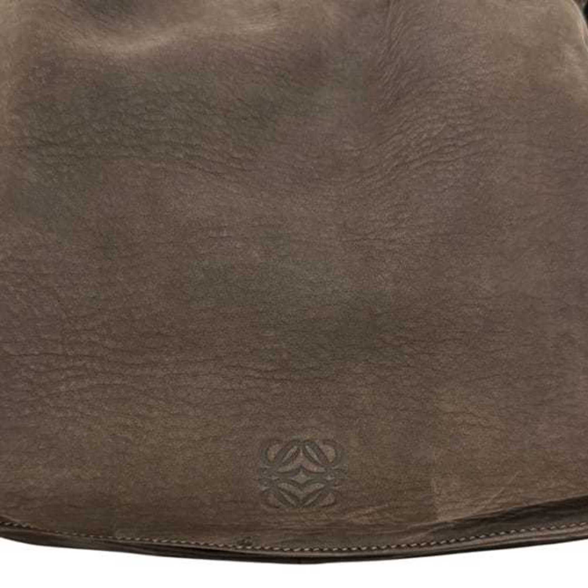 Loewe Brown Suede Leather Shoulder Bag (Pre-Owned)