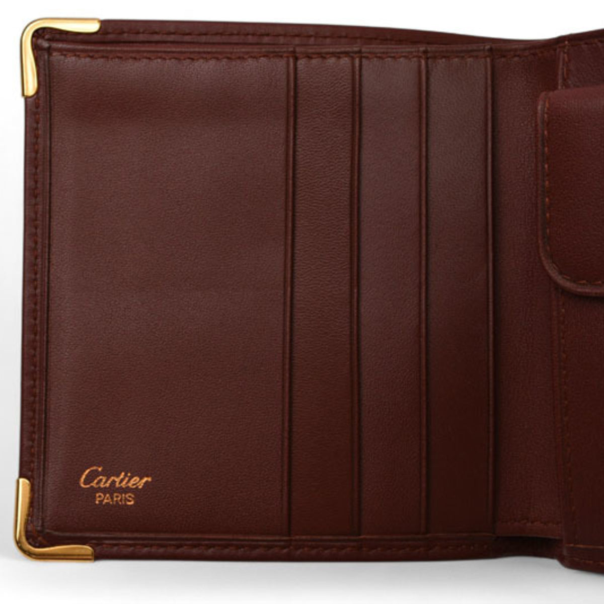 Cartier Bordeaux Leather Wallet (Bi-Fold) (Pre-Owned)