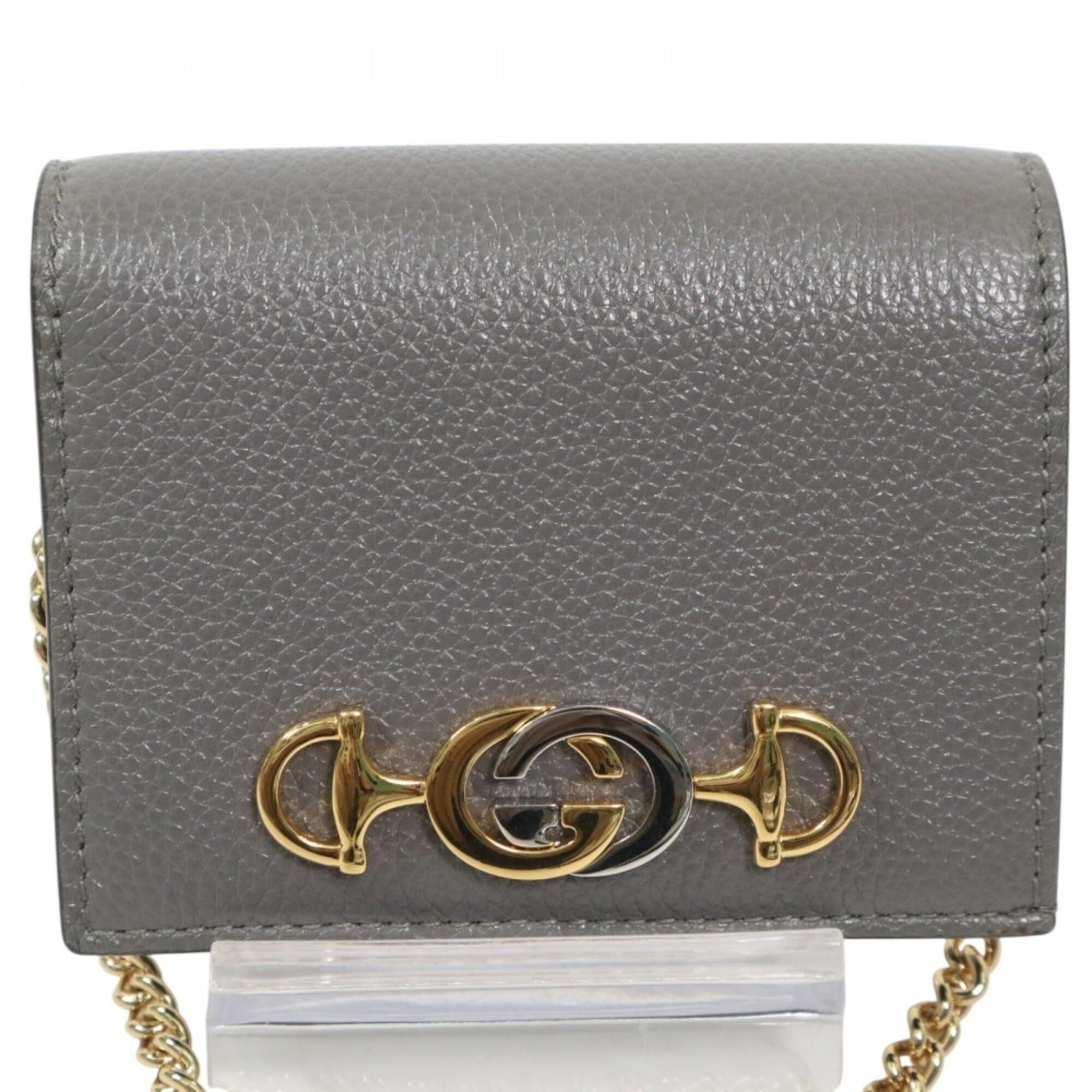 Gucci Gray Leather Wallet (Bi-Fold) (Pre-Owned)