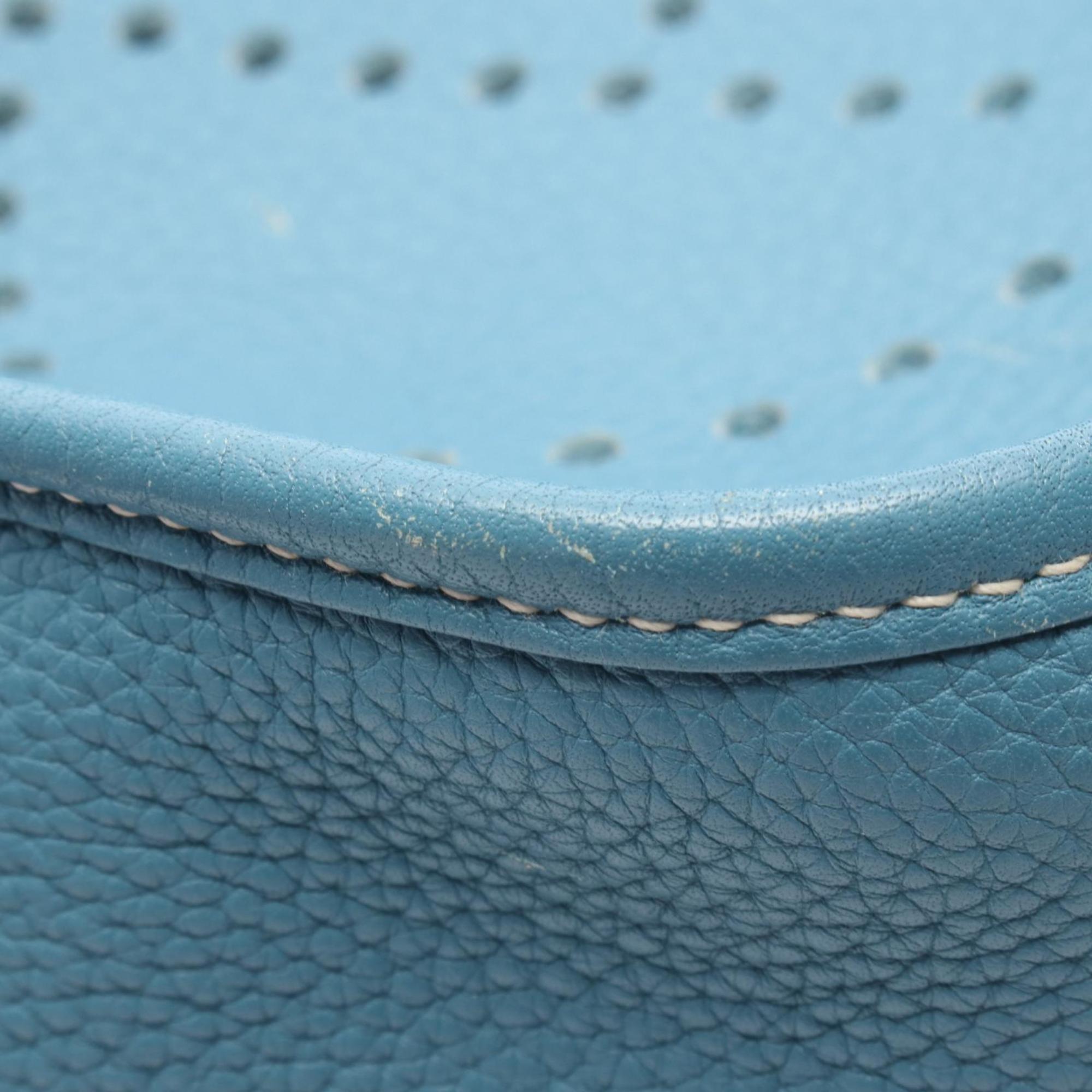 Hermes Blue Blue Jean Taurillon Clemence Leather Shoulder Bag (Pre-Owned)