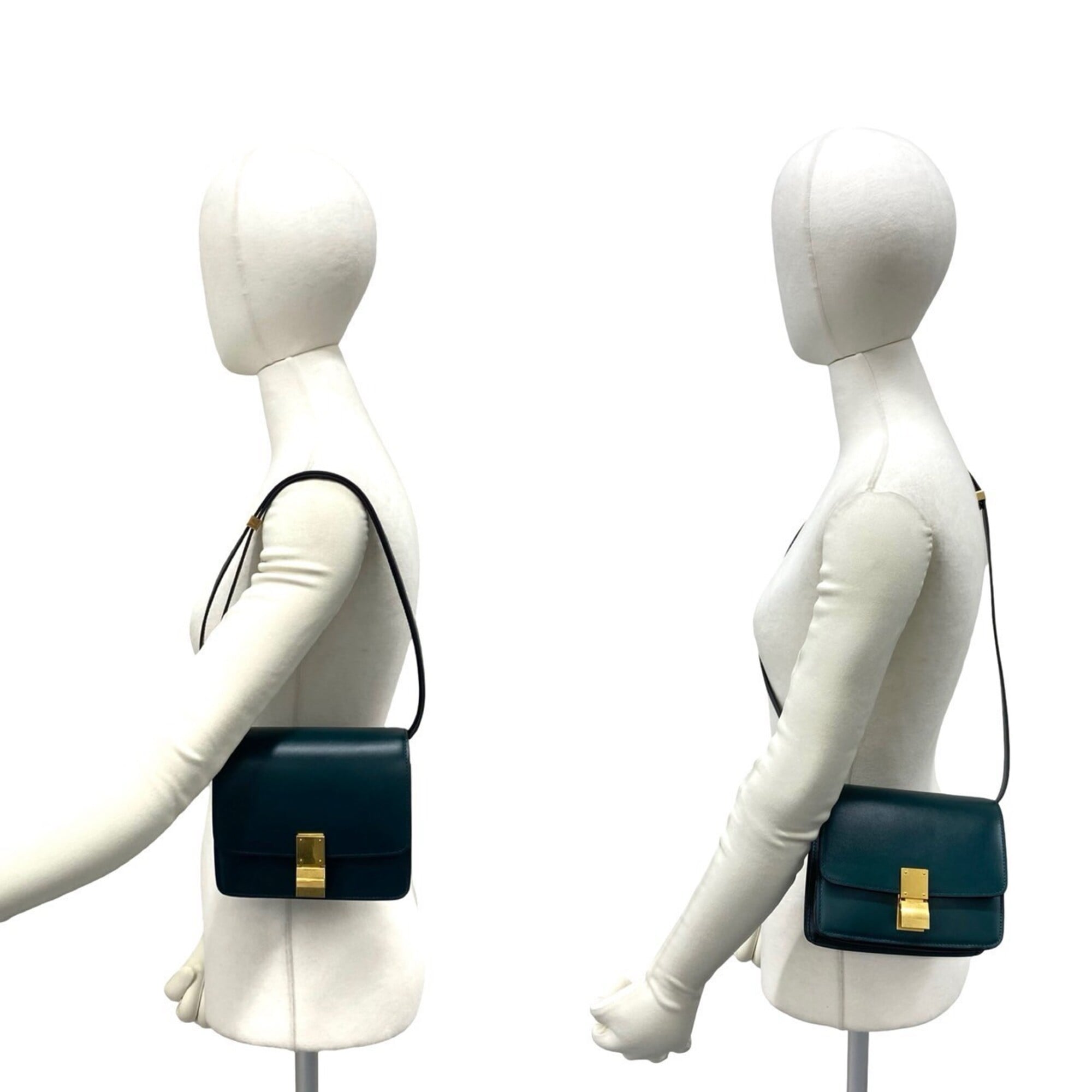 Celine Green Leather Shoulder Bag (Pre-Owned)